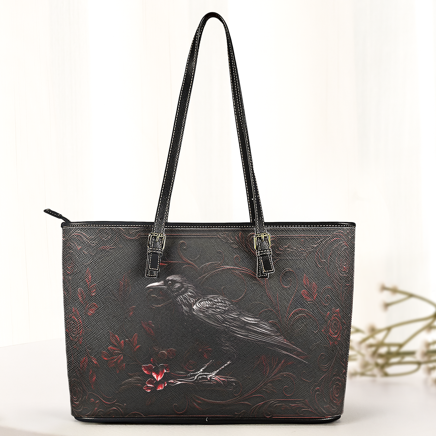 Raven and Rose Leather Handbag & Wallet Set