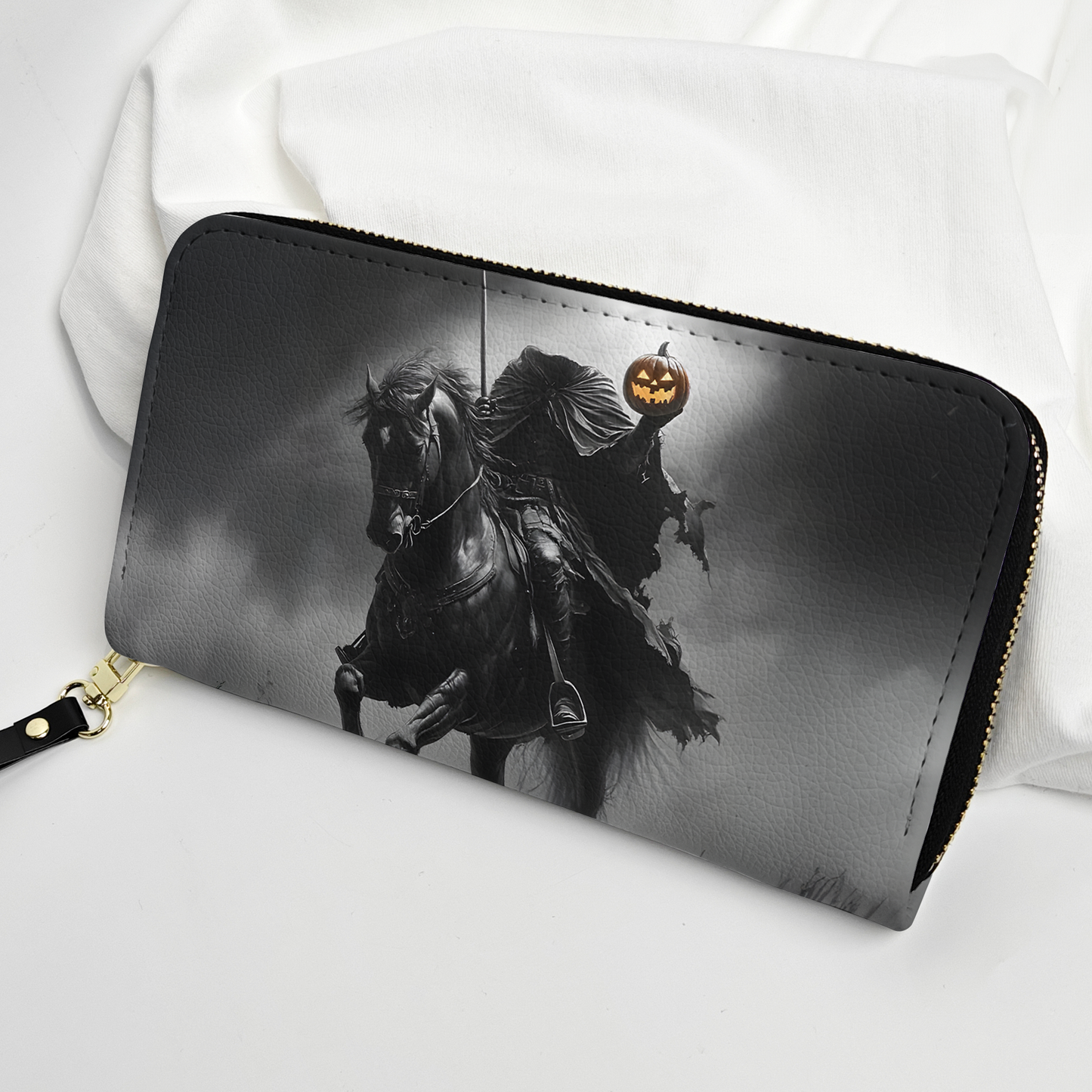 Headless Horseman Halloween Leather Handbag & Wallet Set – Gothic Horror Style