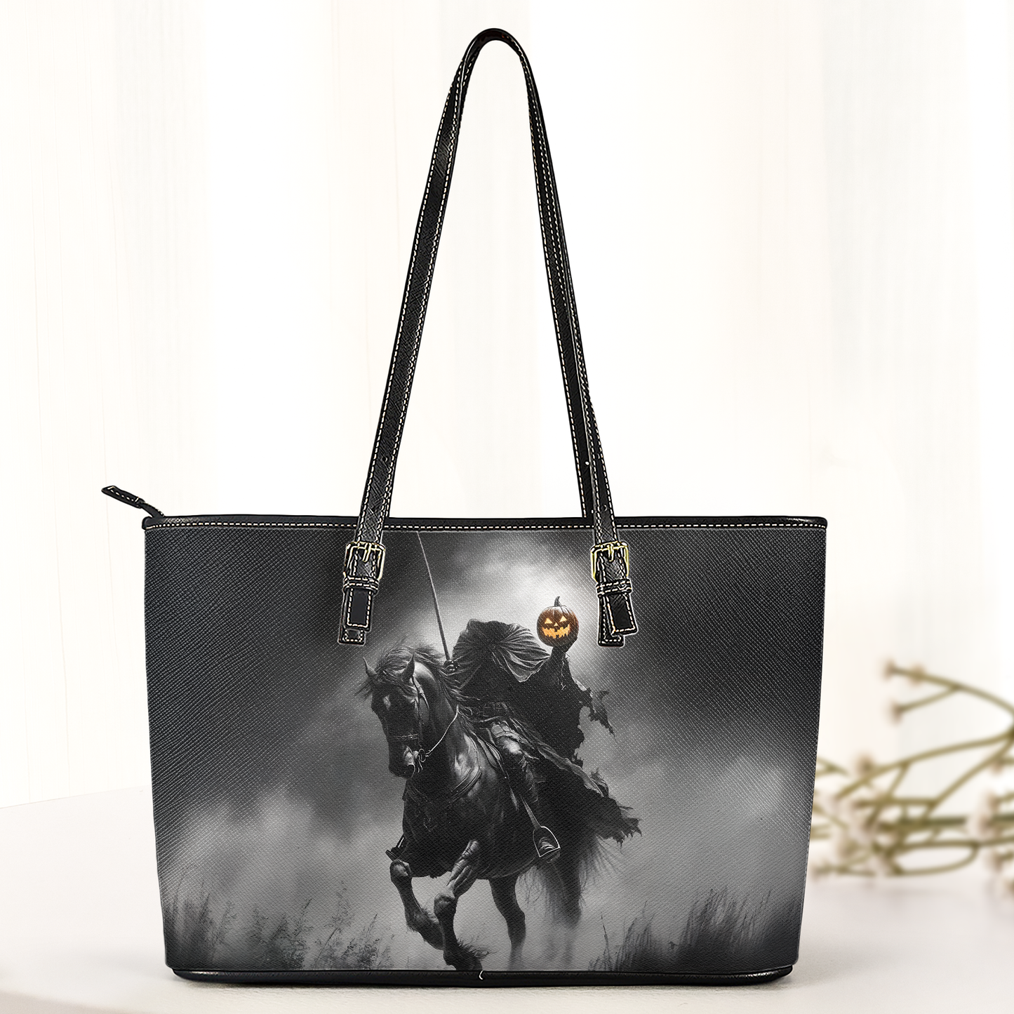 Headless Horseman Halloween Leather Handbag & Wallet Set – Gothic Horror Style
