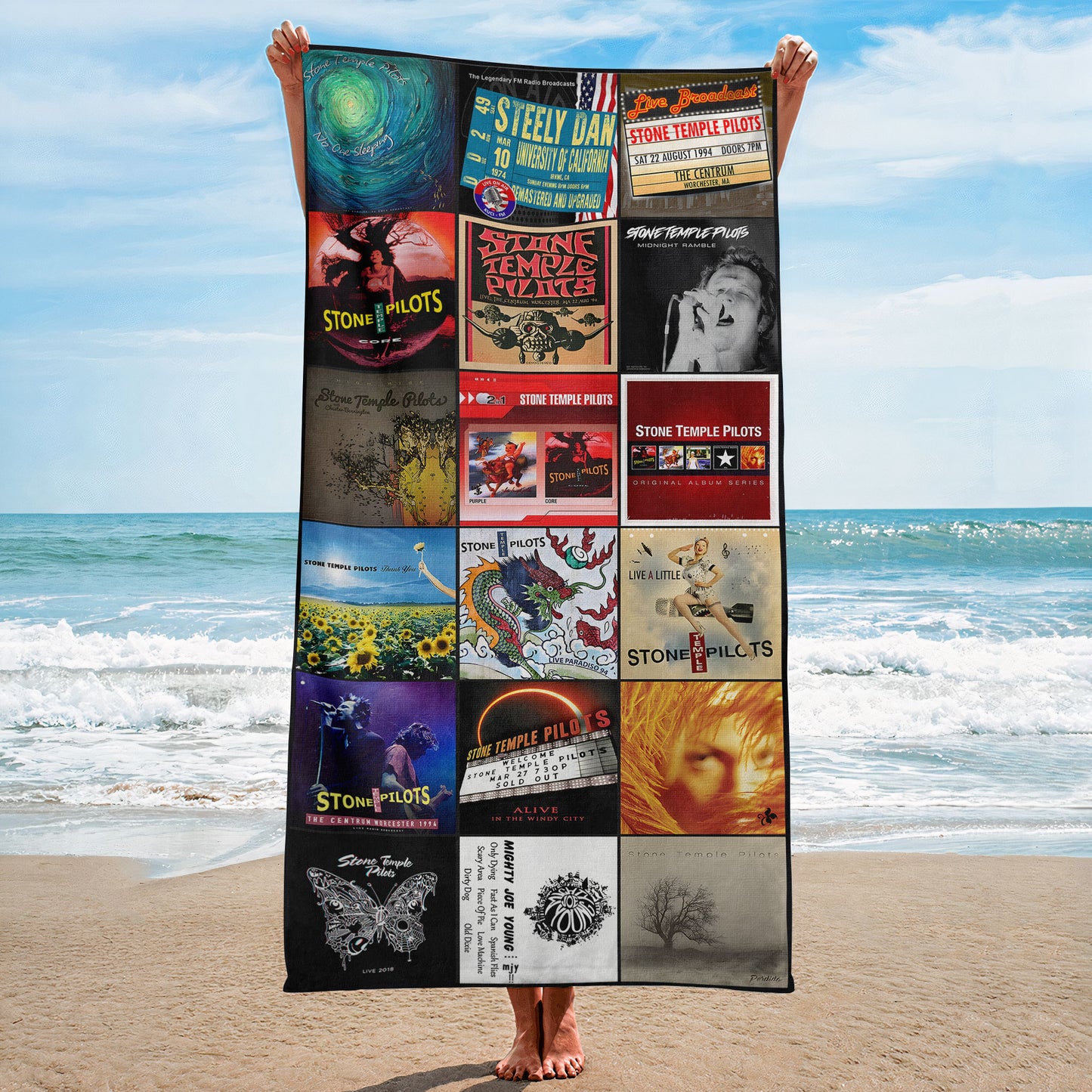 Stone Temple Pilots 2 Beach Towel – Album Cover Collage Classic Rock Towel