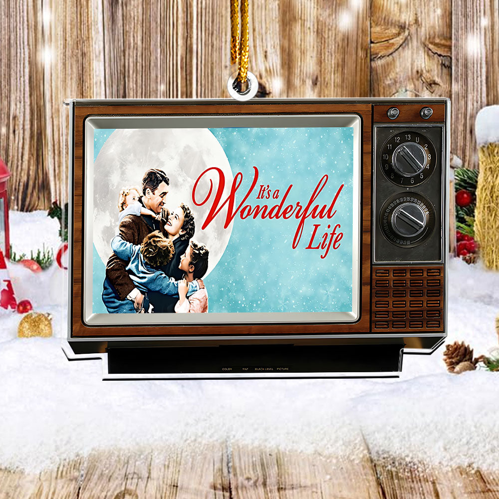It’s a Wonderful Life Acrylic Ornament – Classic Retro Christmas TV Decoration