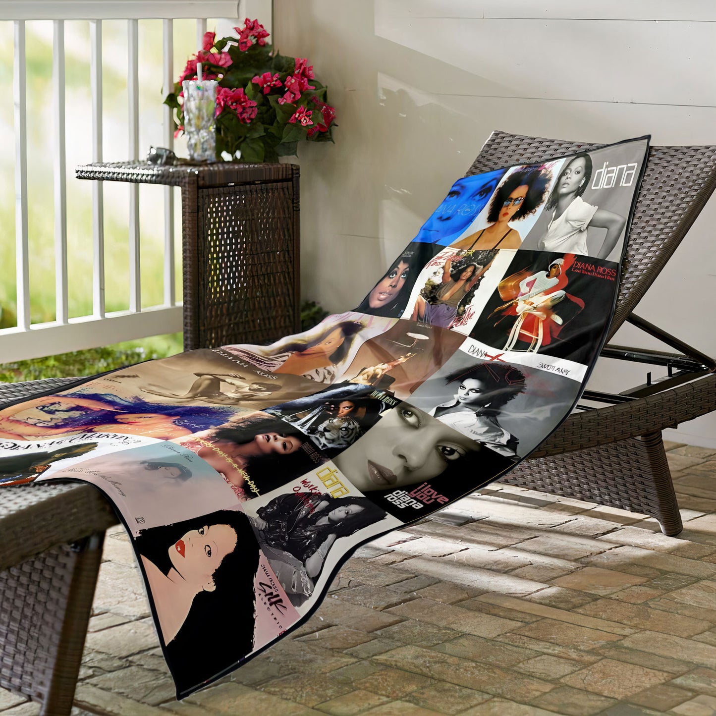 Diana Ross 2 Beach Towel – Album Cover Collage Classic Pop And Rock Towel