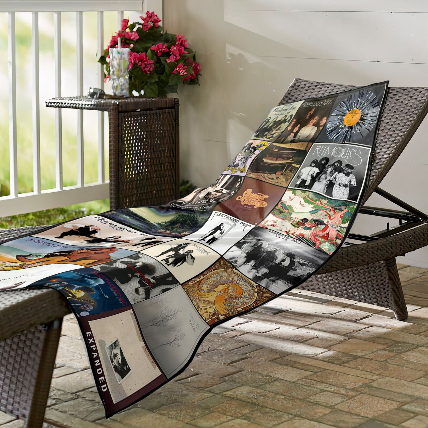 Fleetwood Mac Beach Towel – Album Cover Collage Classic Rock Towel