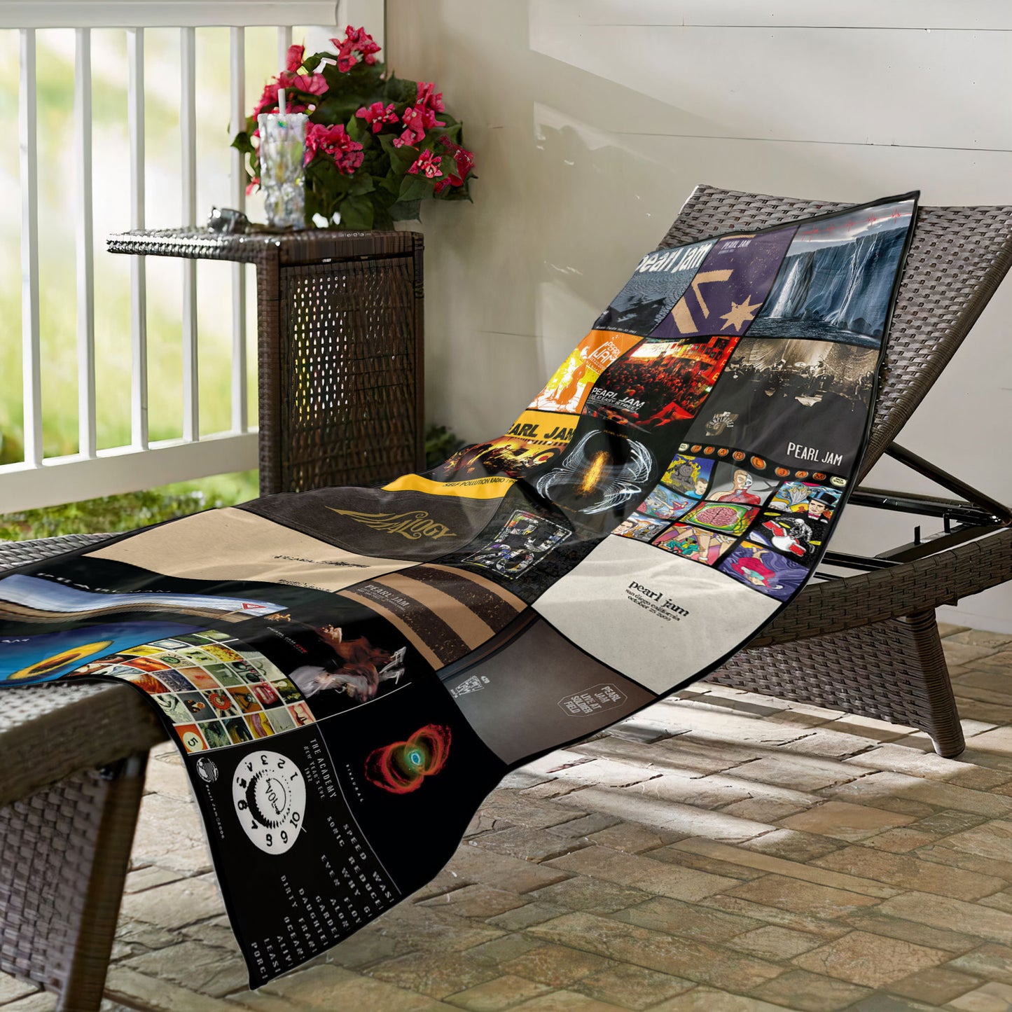 Pear Jam Beach Towel – Album Cover Collage Classic Rock Towel
