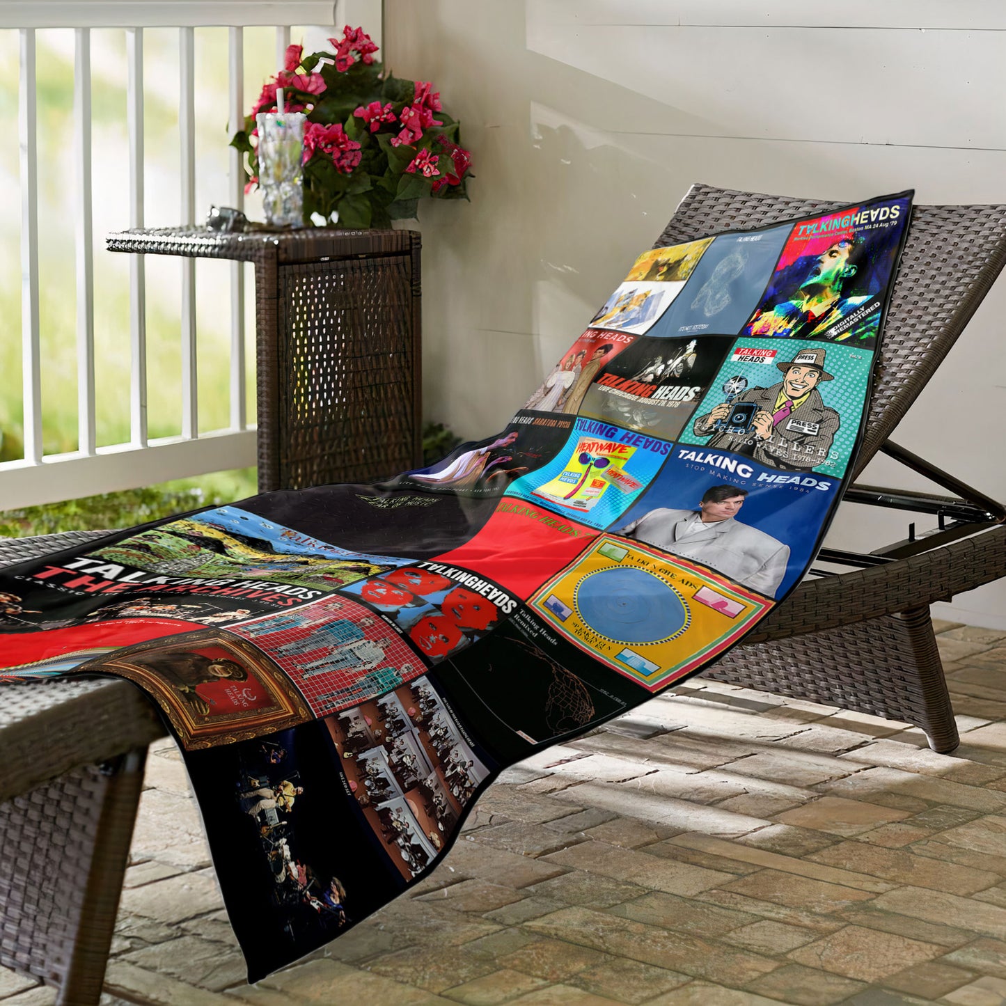 Talking Heads Beach Towel – Album Cover Collage Classic Rock Towel