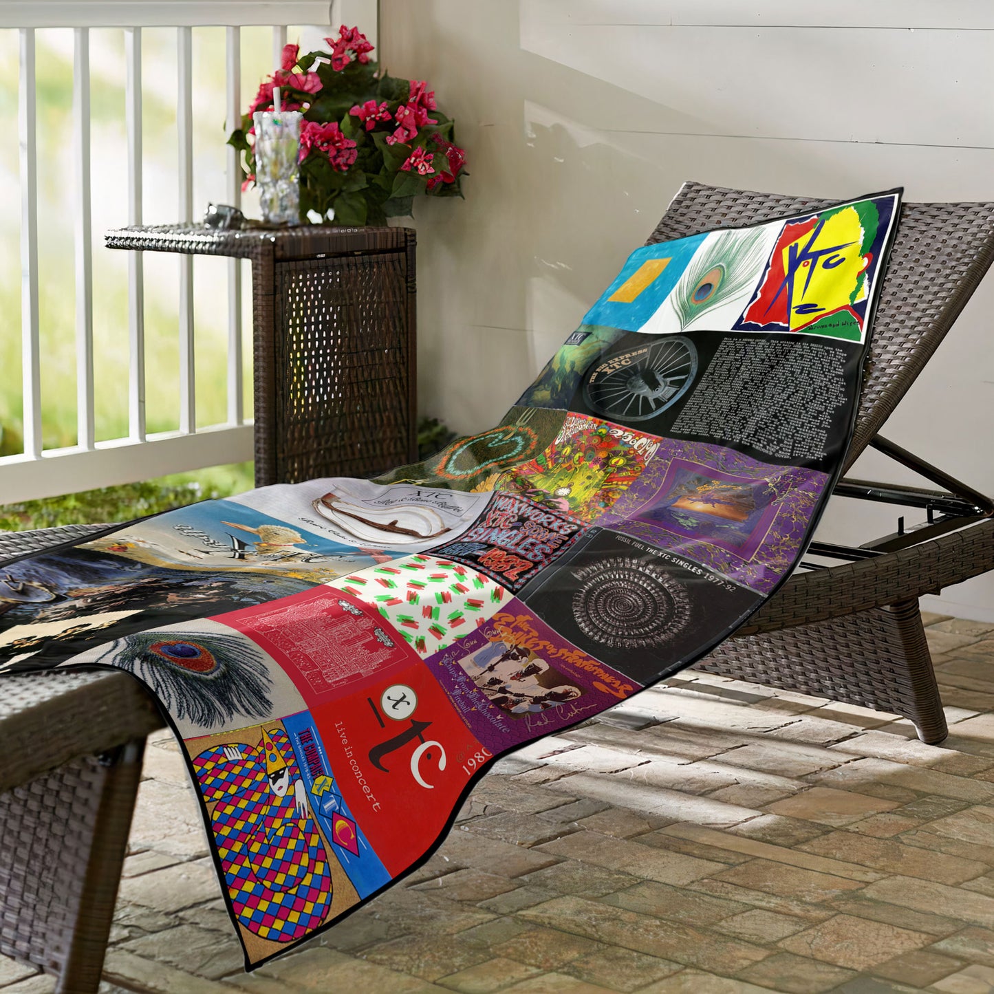 XTC Beach Towel – Album Cover Collage Classic Rock Towel