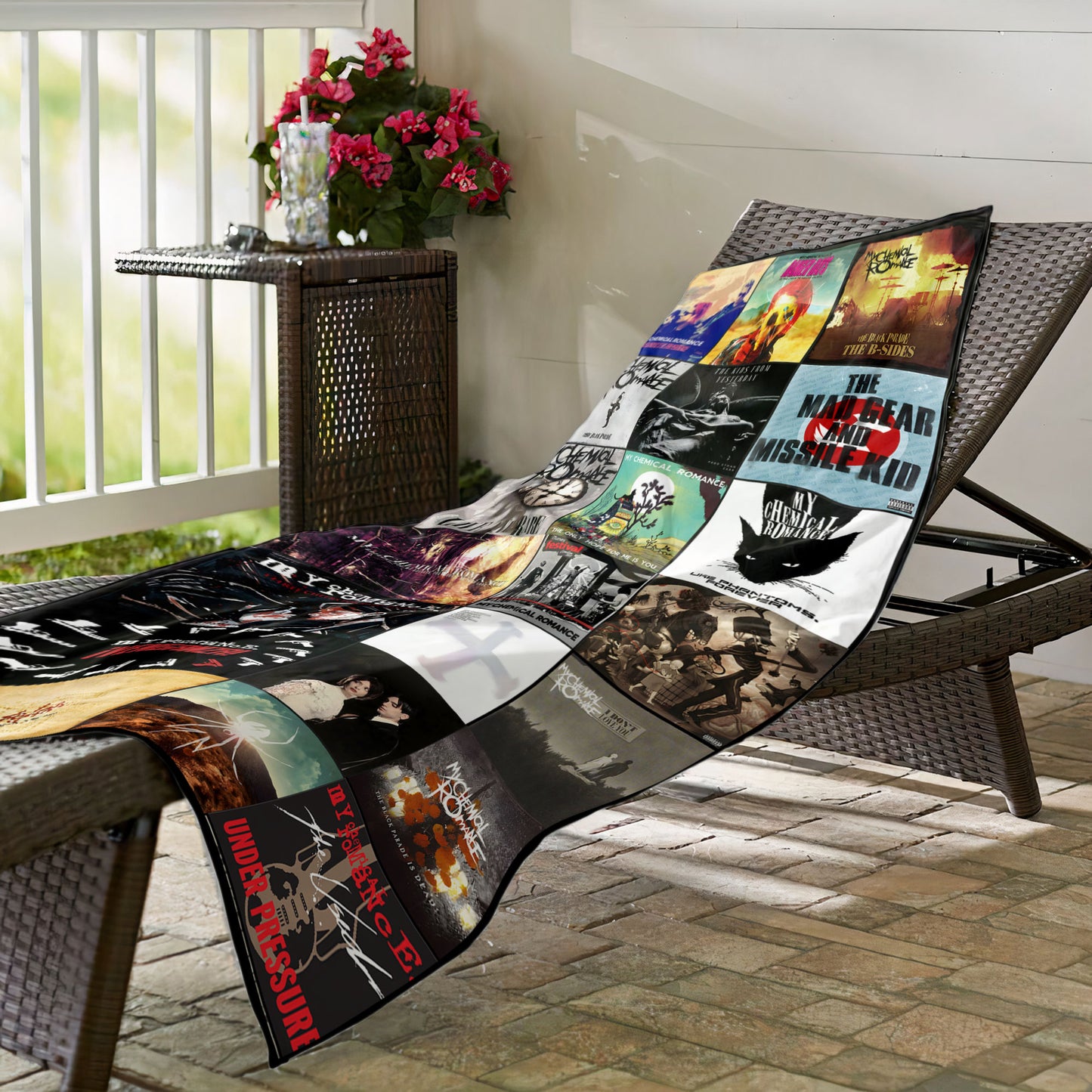My Chemical Romance Beach Towel – Album Cover Collage Classic Rock Towel