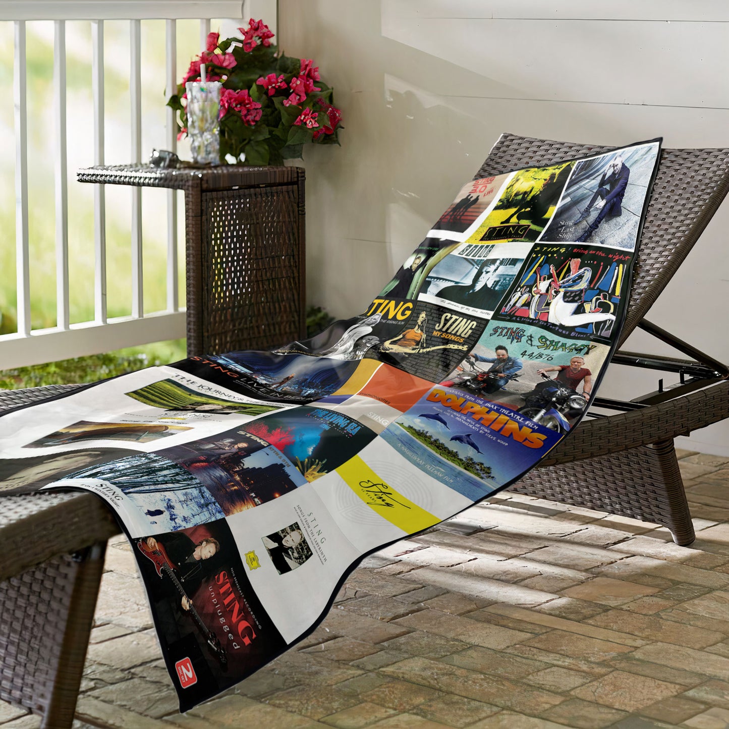 Sting Beach Towel – Album Cover Collage Classic Rock Towel