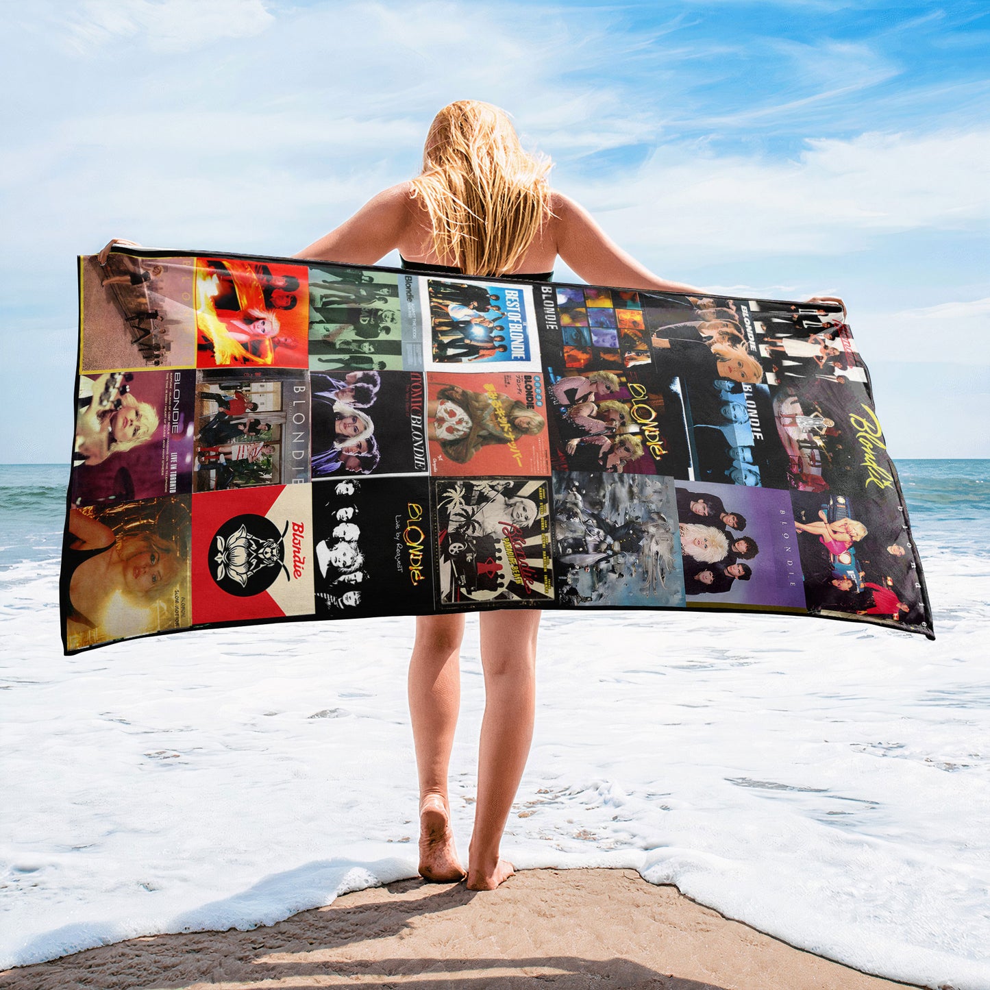 Blondie Beach Towel – Album Cover Collage Classic Rock Towel
