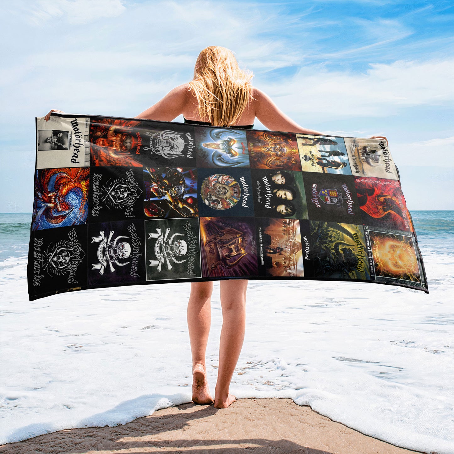 Motörhead Beach Towel – Album Cover Collage Classic Rock Towel