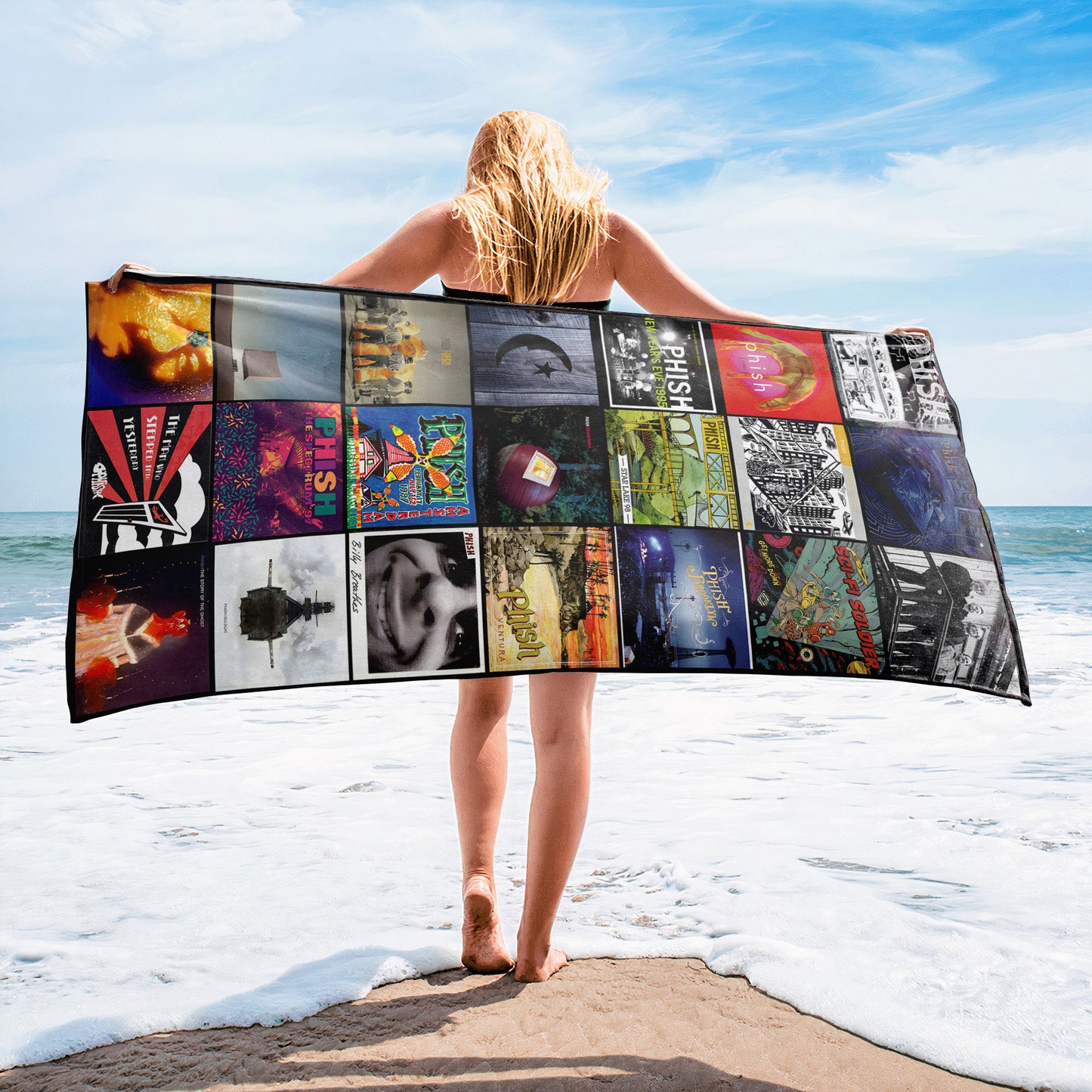 Phish Beach Towel – Album Cover Collage Classic Rock Towel