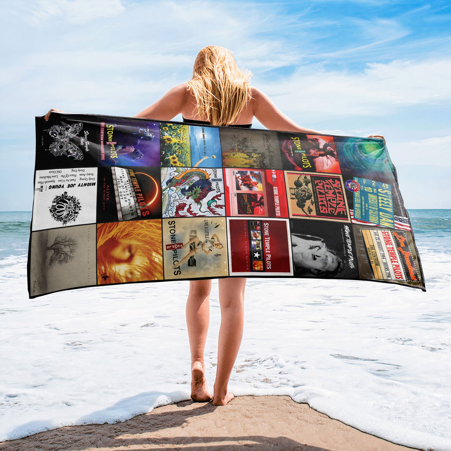 Stone Temple Pilots 2 Beach Towel – Album Cover Collage Classic Rock Towel