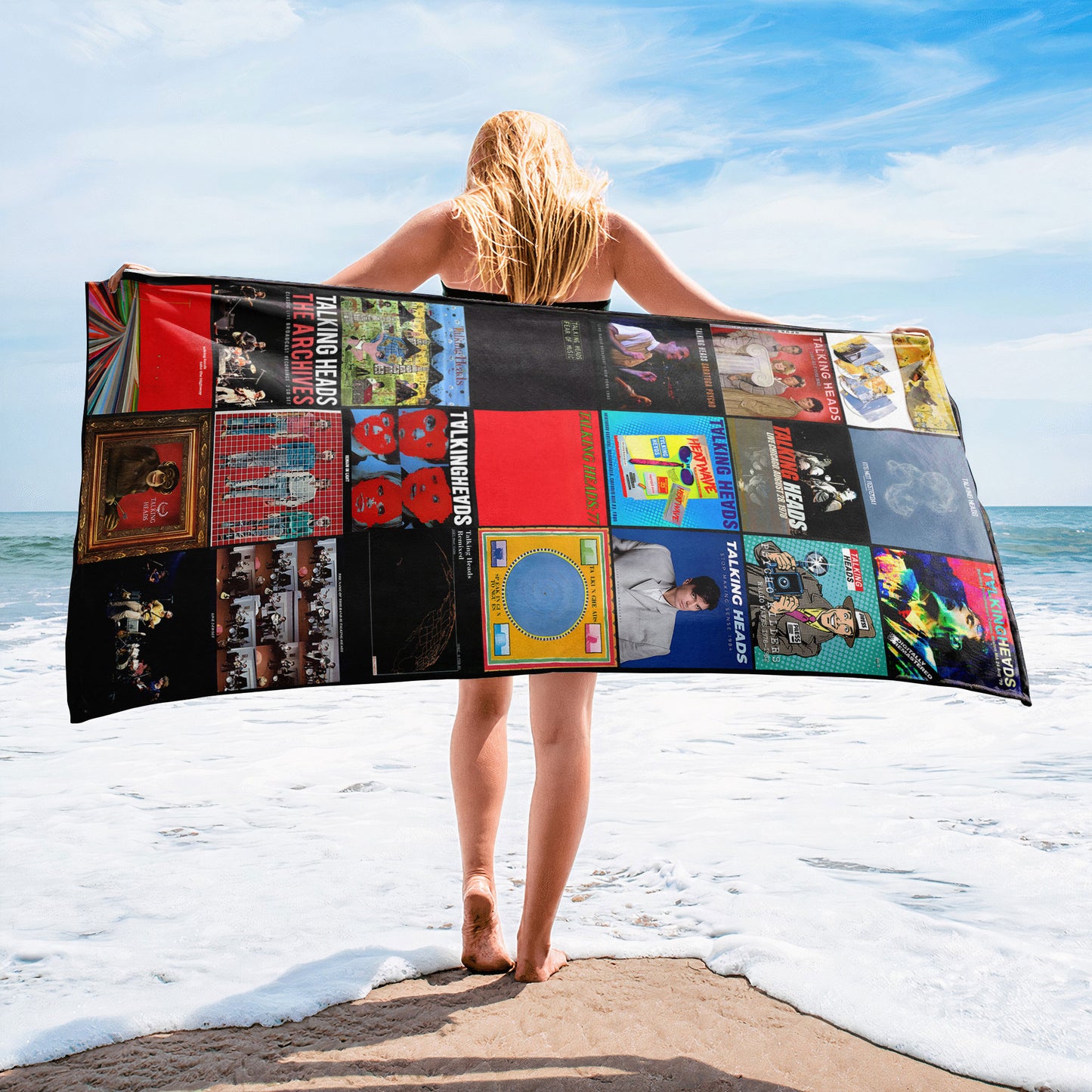 Talking Heads Beach Towel – Album Cover Collage Classic Rock Towel