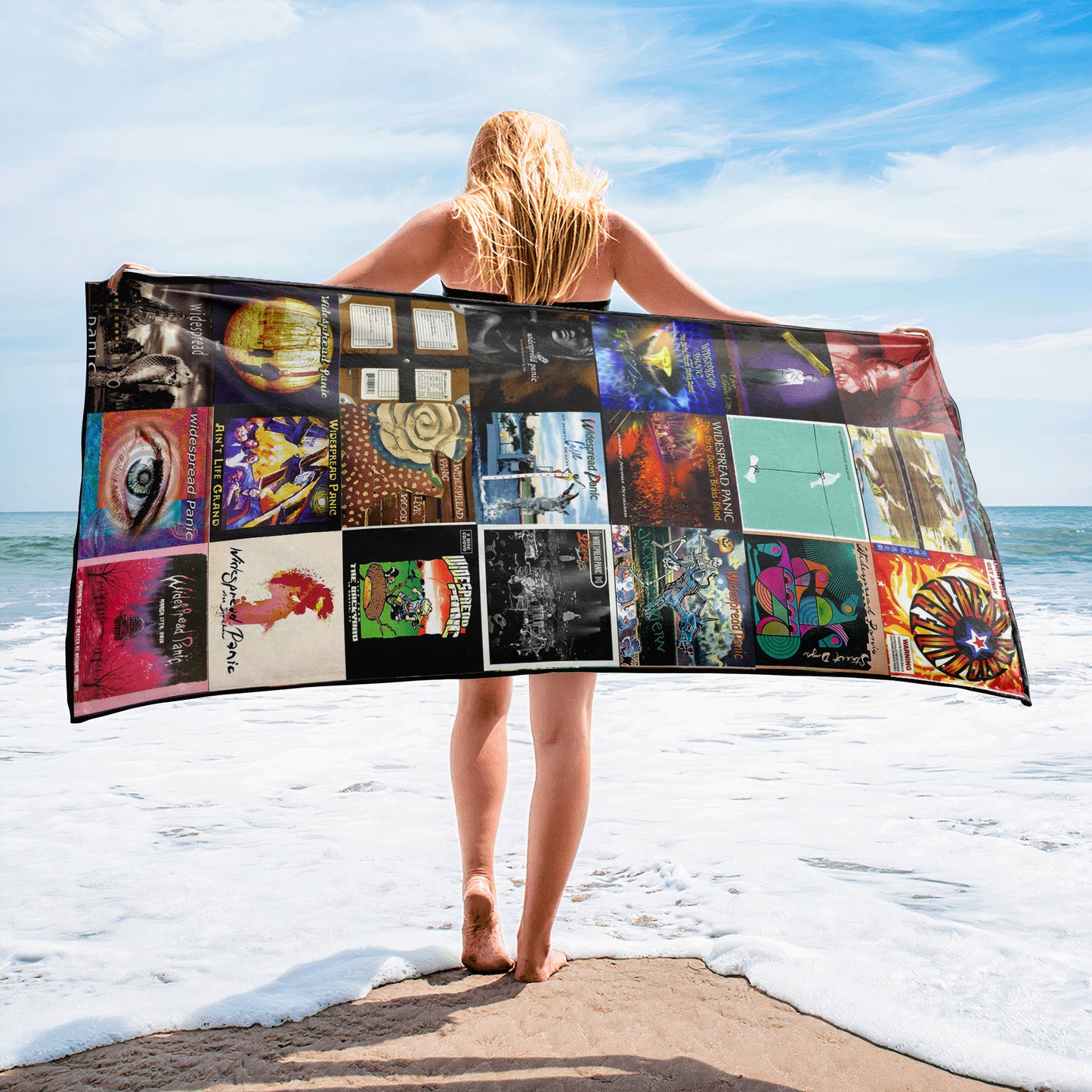 Widespread Panic Beach Towel – Album Cover Collage Classic Rock Towel