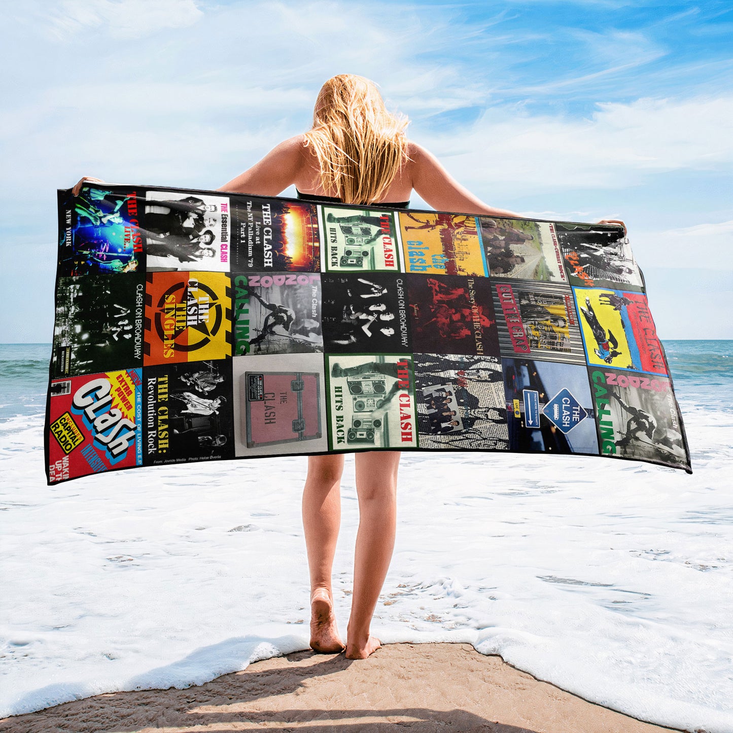 The Clash Beach Towel – Album Cover Collage Classic Rock Towel