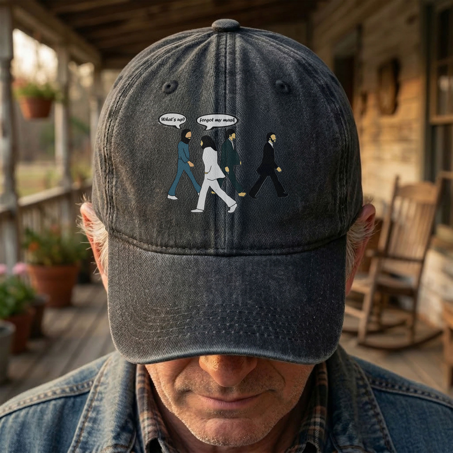 Abbey Road Denim Dad Cap – Iconic Walk ( With BOX)