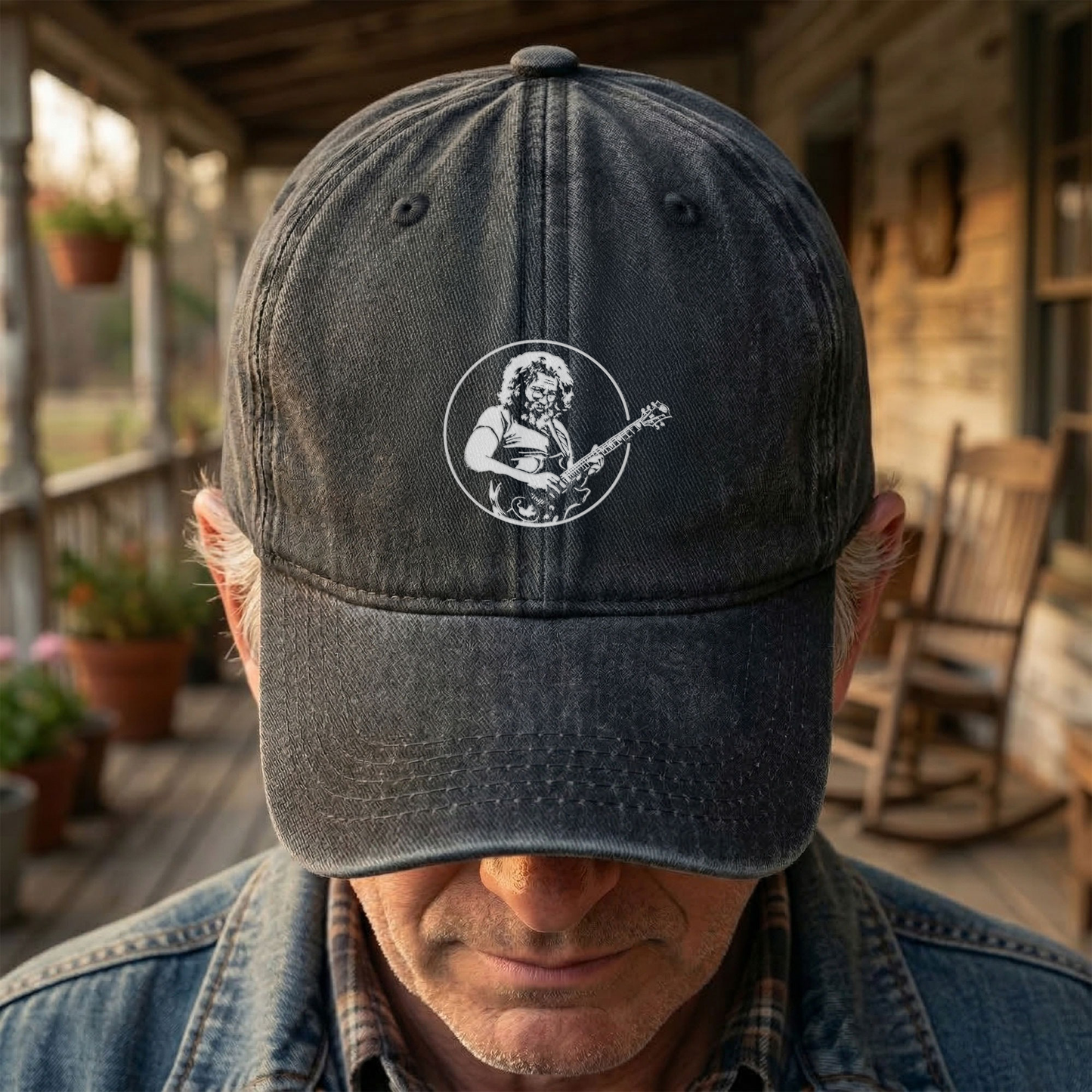 Jerry Style Guitarist Dad Hat – Vintage Jam Band Tribute Cap