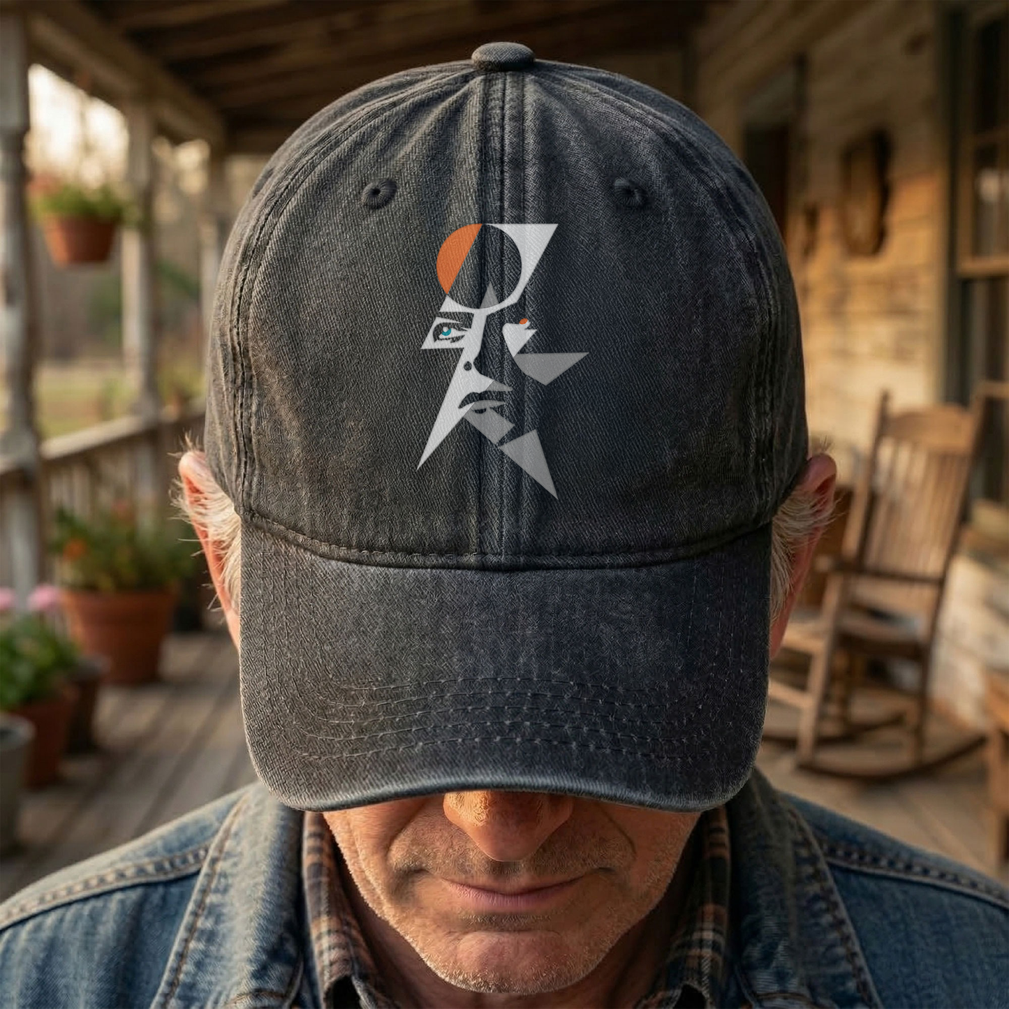 Starman Inspired by David Bowie Denim Cap – Retro Music Fan Cap Gift For Dad (With Box)