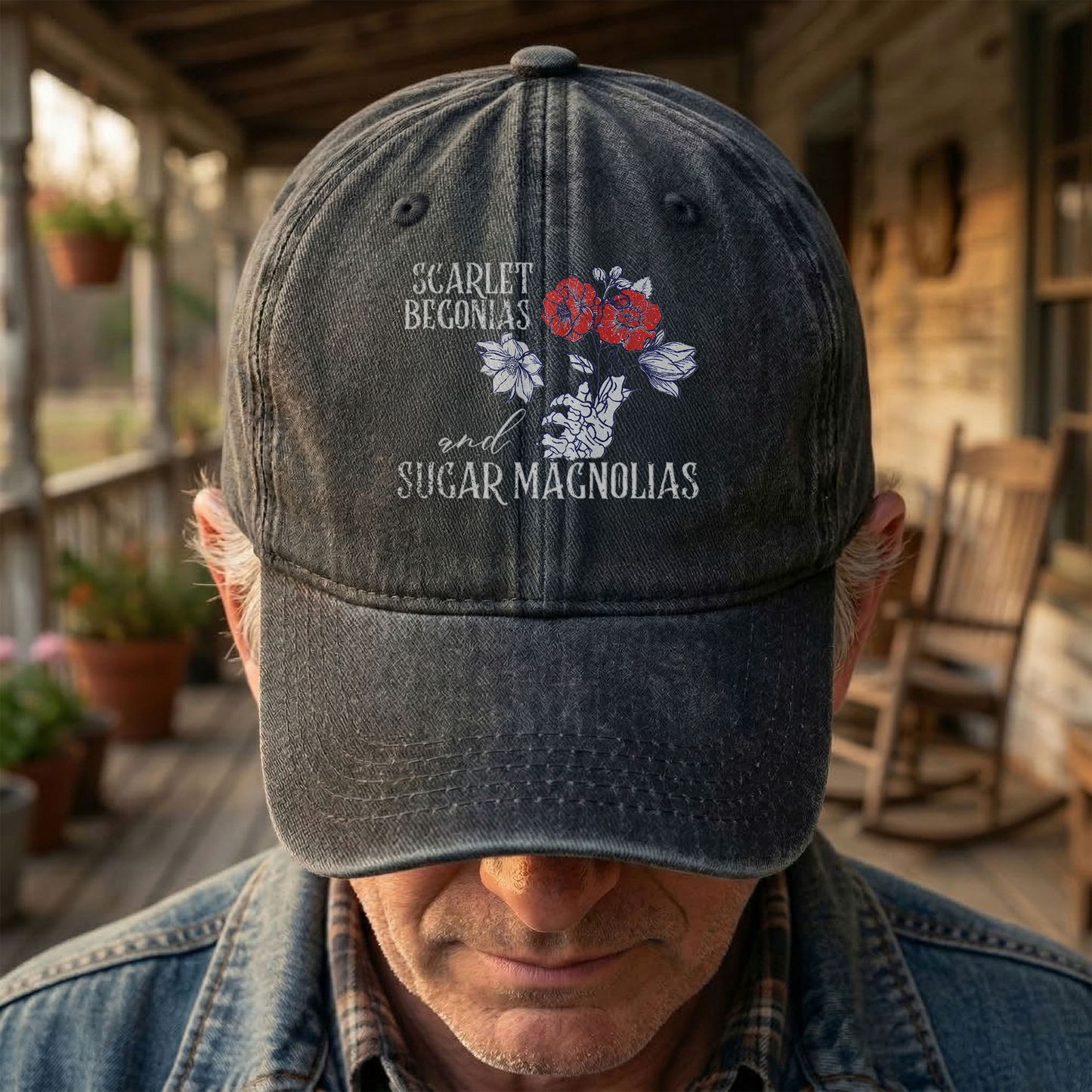 Grateful Dead Scarlet Begonias Denim Cap – Vintage Music Grateful Dead Merch Gift for Dad (With Box)