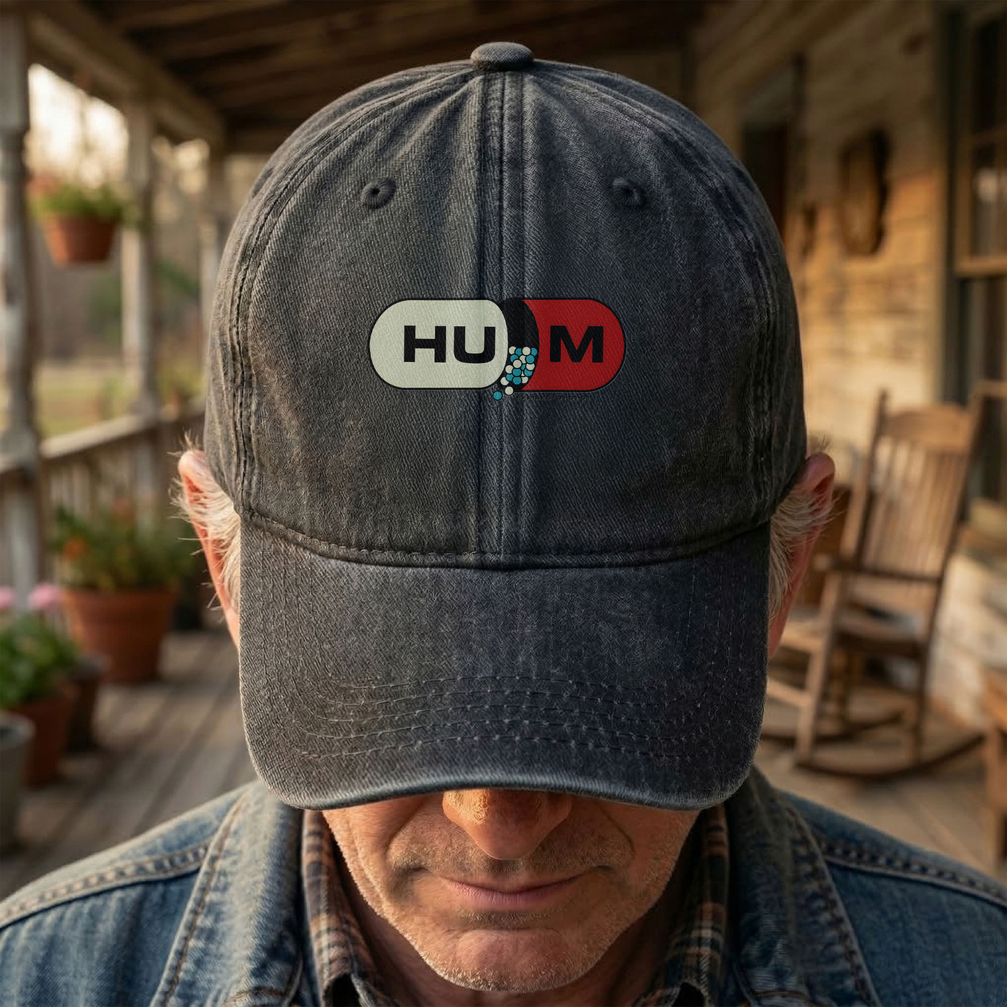 Hum Medication Parody Vintage Dad Hat – Funny Graphic Hum Band Cotton Cap (With Box)