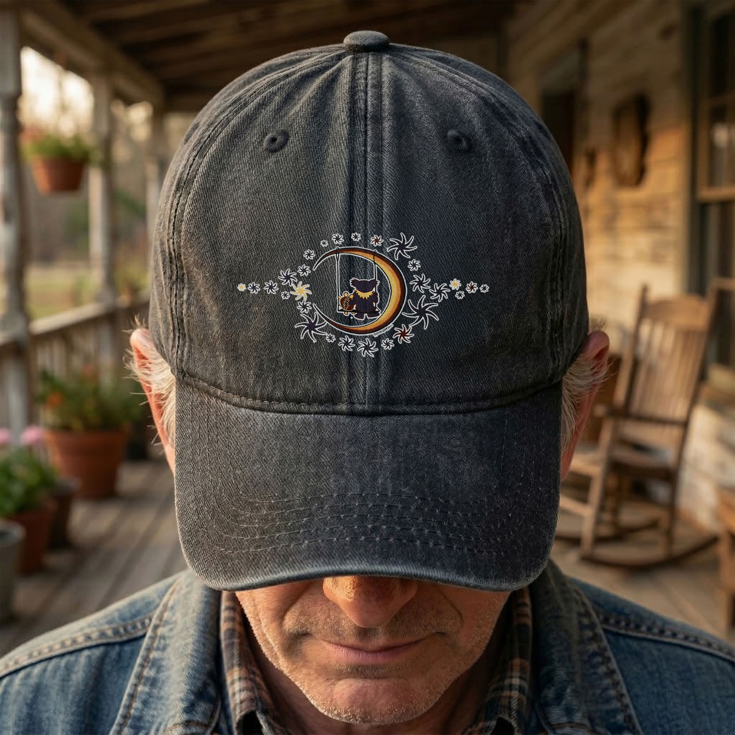 Grateful Dad Cap – Dancing Bears Moon Swing Dad Hat