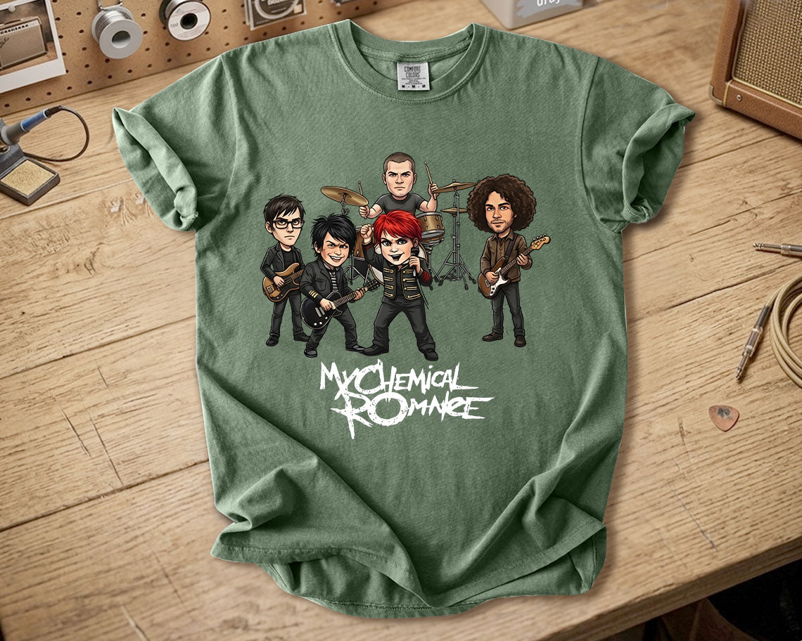 My Chemical Romance Comfort Colors Tee – Band Members Tribute Classic Emo Rock Shirt