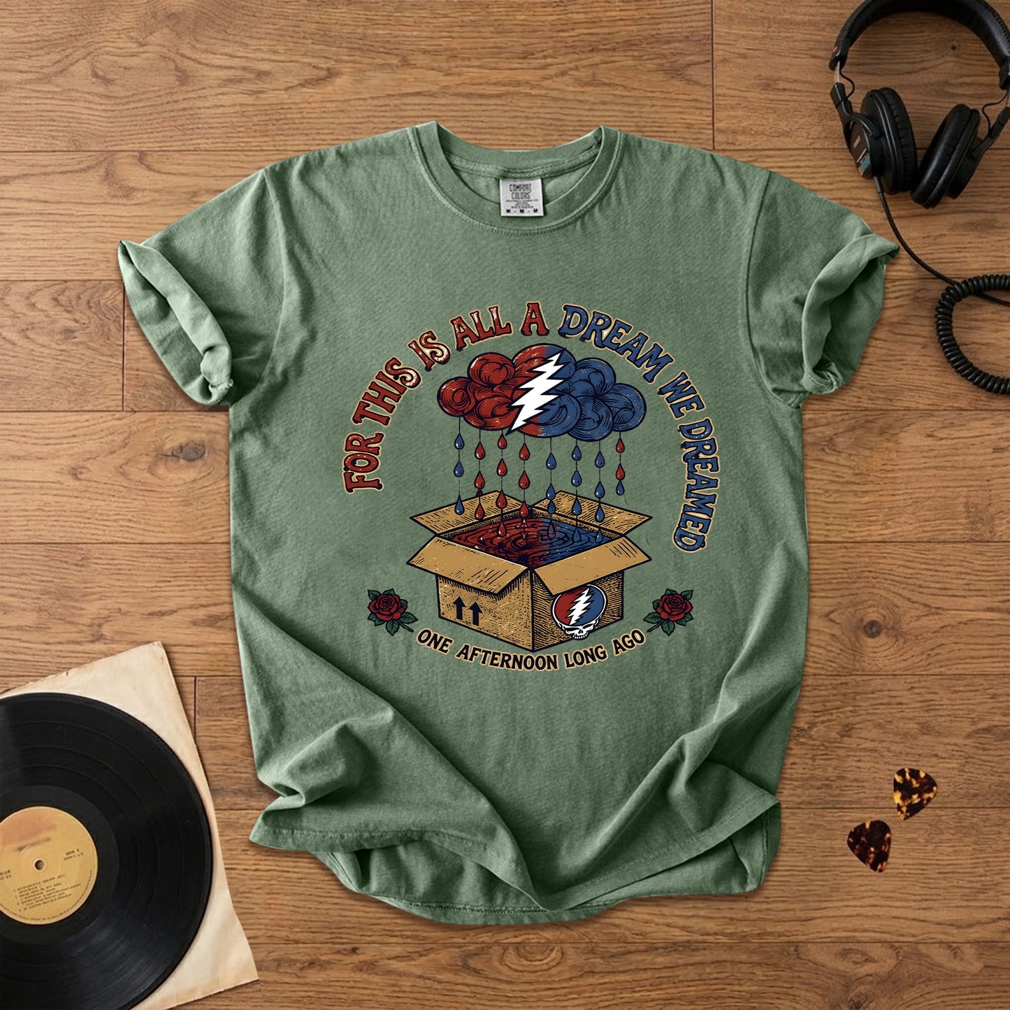 Grateful Dead For This Is All A Dream We Dreamed Graphic T-Shirt – Retro Rock Metal Music Fan Merch Tee