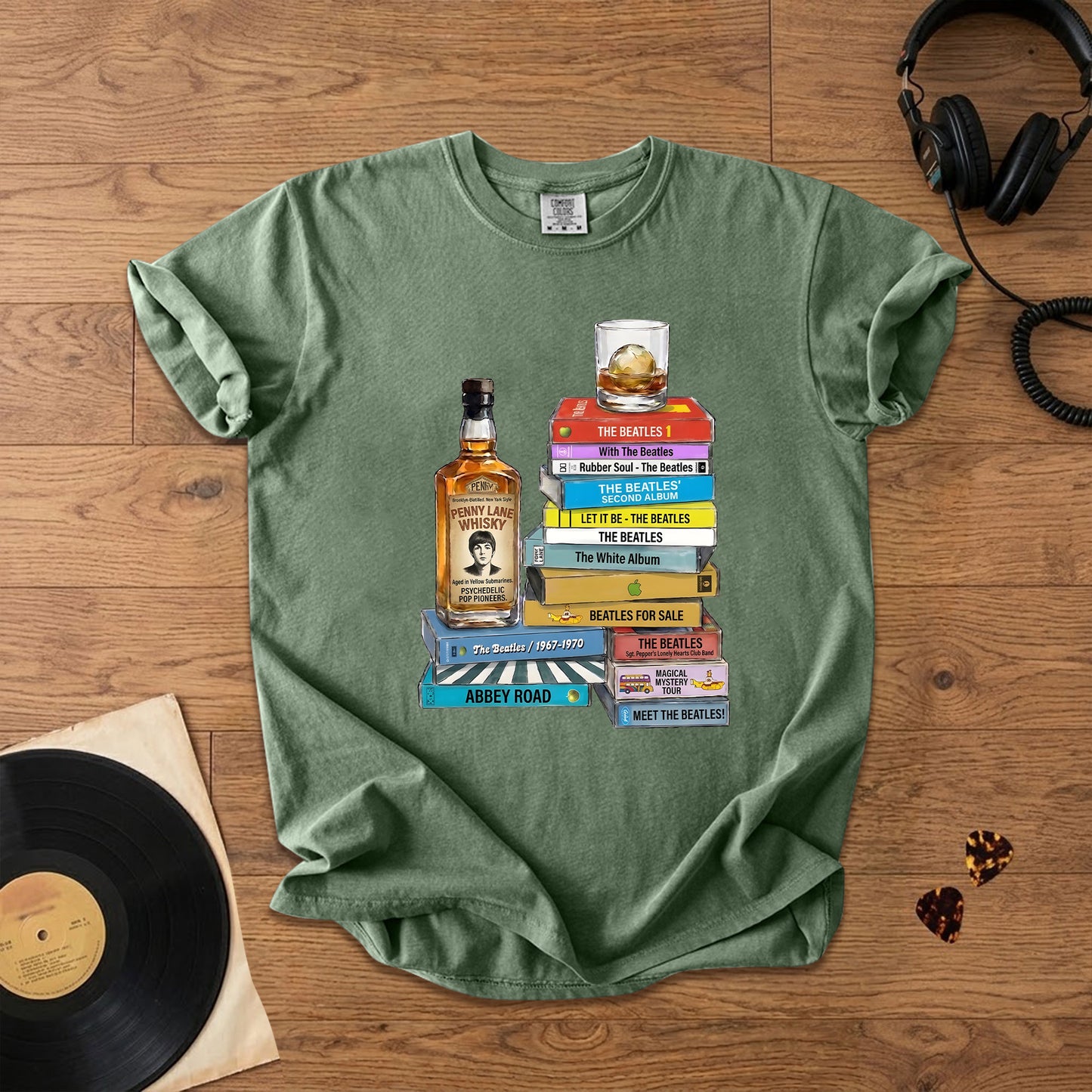 The Beatles Cassette Collection T-Shirt – Retro Music The Beatles Band Merch Tee