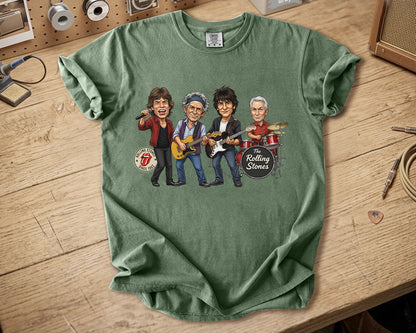 The Rolling Stones Comfort Colors Tee – Mick Jagger Keith Richards Band Members Tribute Classic Rock Shirt