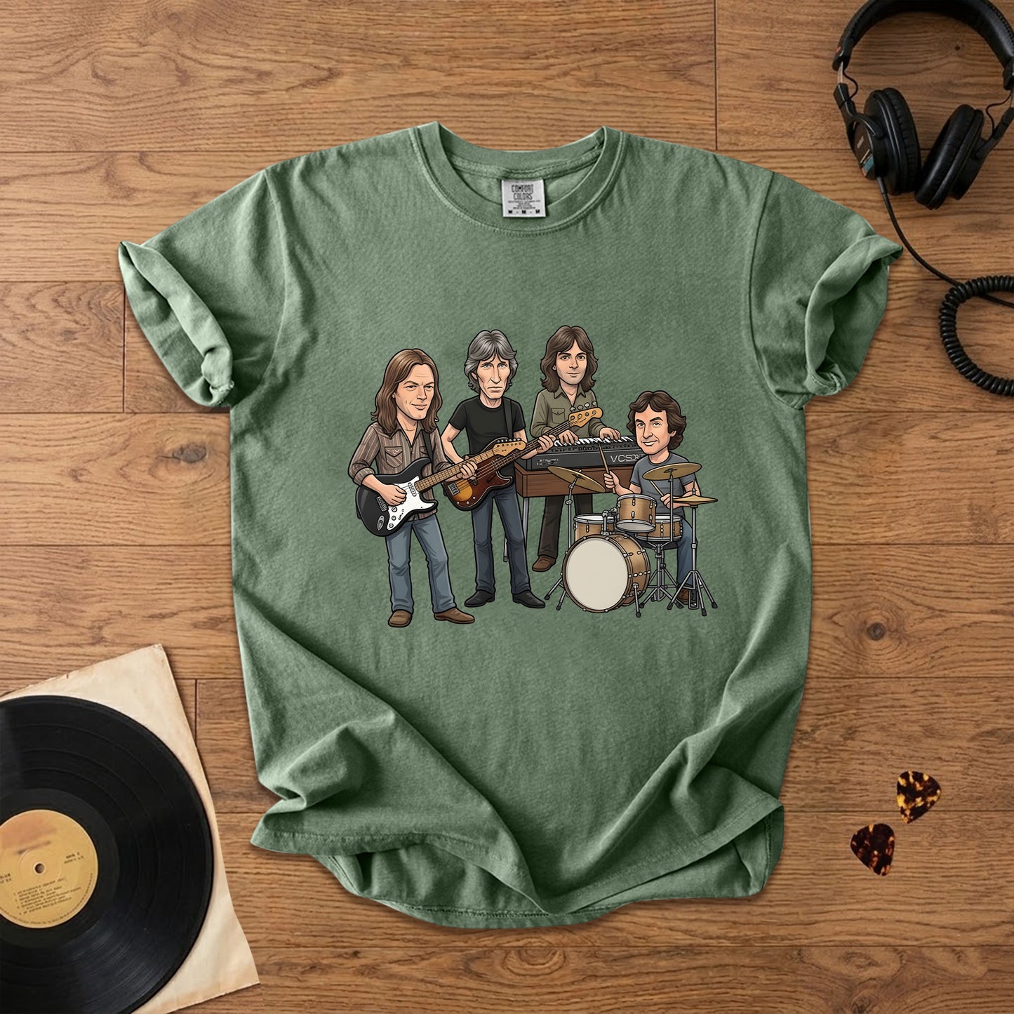 Pink Floyd Inspired Cartoon Band Comfort Tee – Classic Rock Graphic T-Shirt