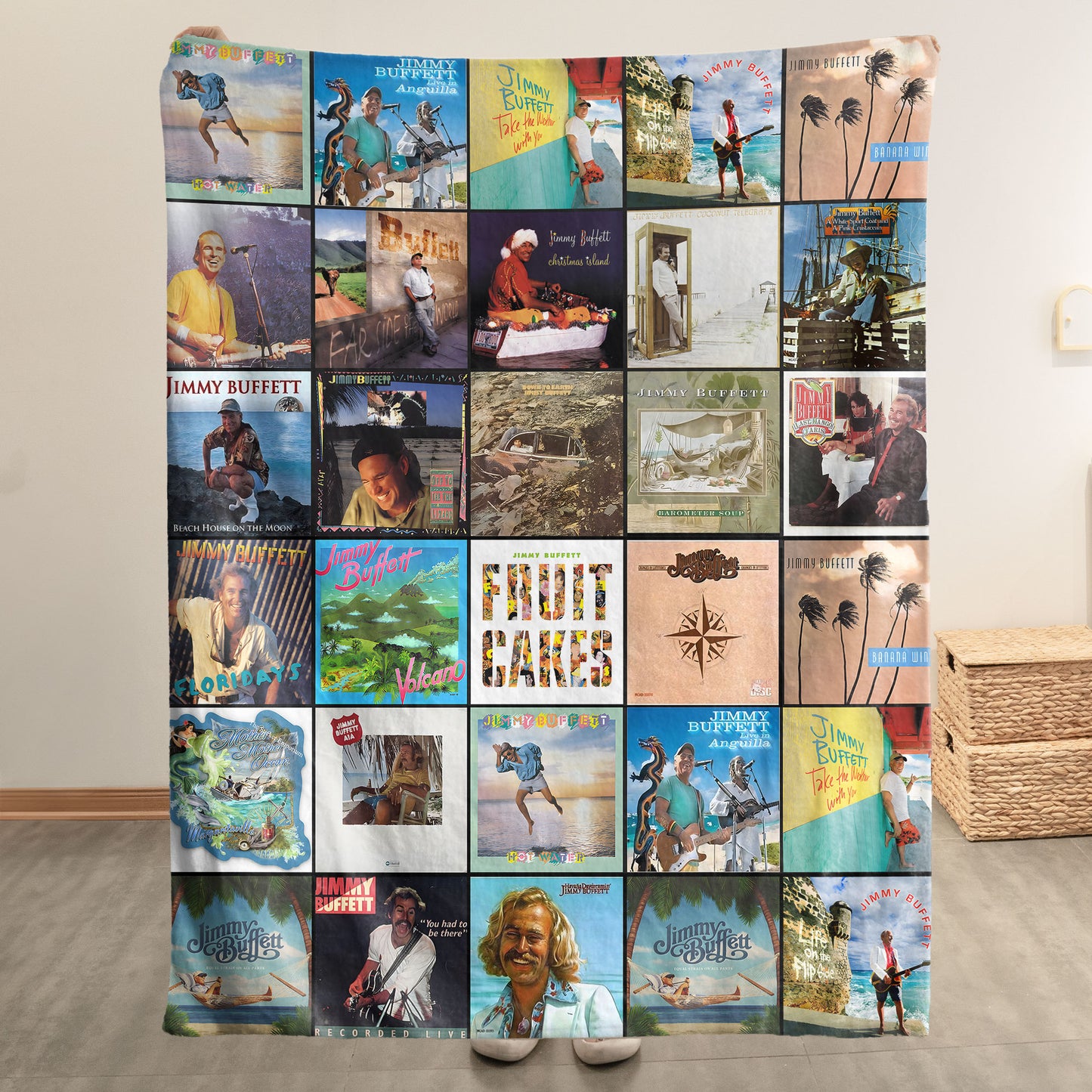 Jimmy Buffett Sherpa Blanket – A Cozy Escape to Island Time