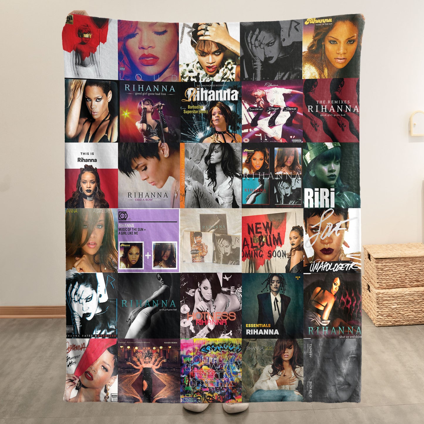 Rihanna Sherpa Blanket – A Bold, Iconic Tribute for True Navy Fans
