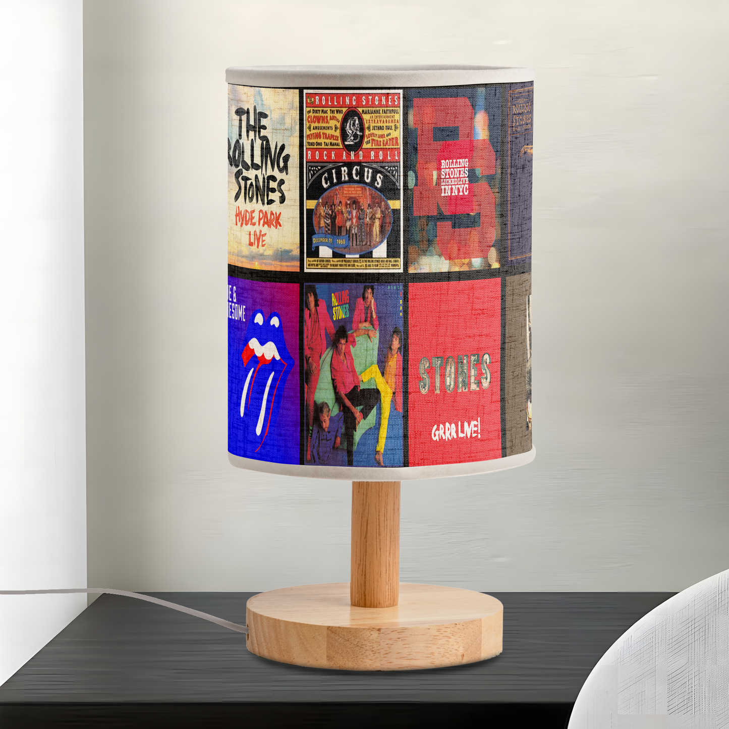 The Rolling Stones Album Cover Fabric Lamp – Rock & Roll Home Décor