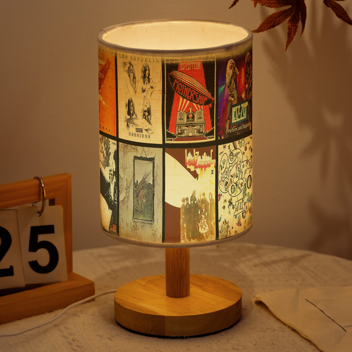 Led Zeppelin Album Cover Fabric Lamp – Retro Rock Home Décor