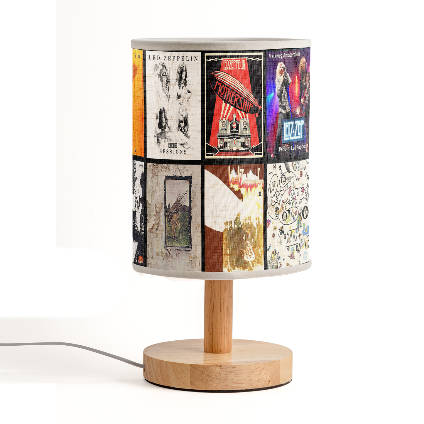 Led Zeppelin Album Cover Fabric Lamp – Retro Rock Home Décor