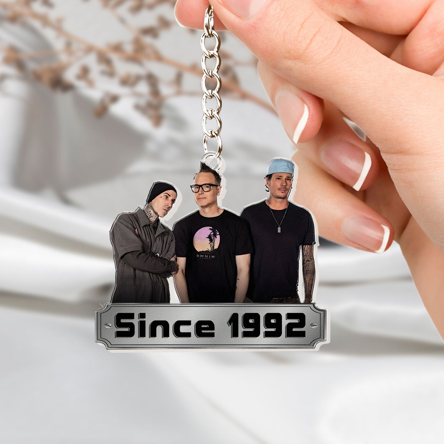 Blink-182 Since 1992 Acrylic Keychain – Double-Sided Print Pop Punk Band Fan Gift