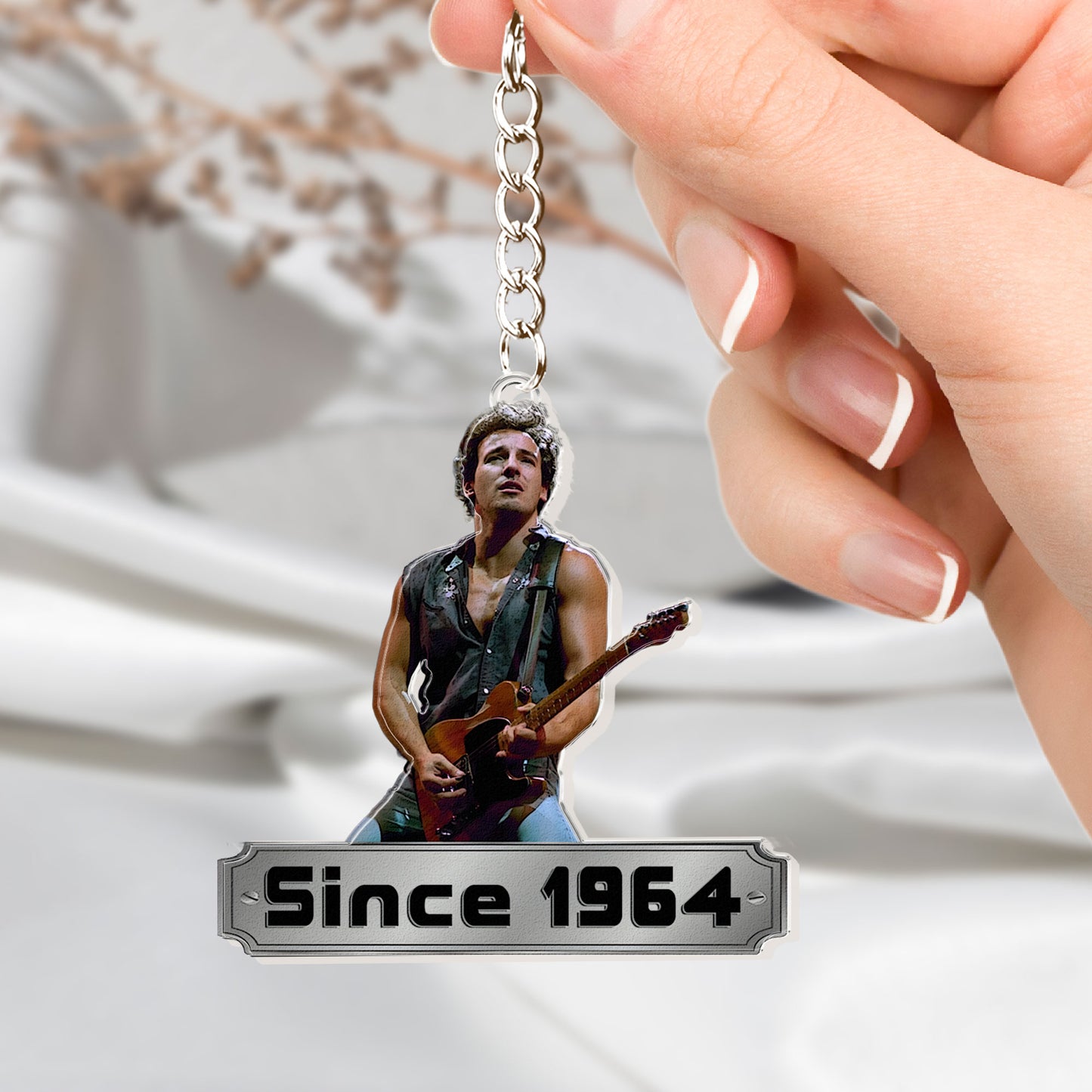 Bruce Springsteen Since 1964 Acrylic Keychain – Double-Sided Print Rock Music Fan Gift