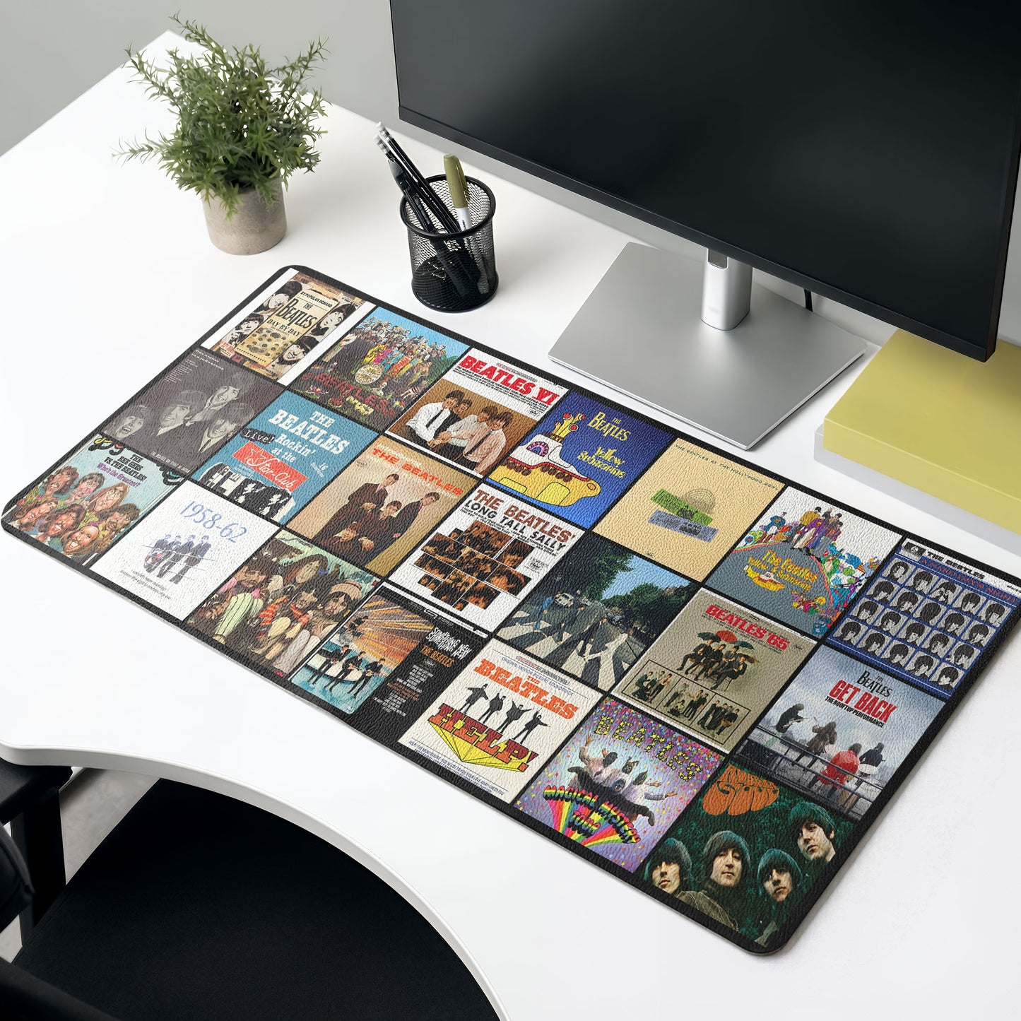 The Beatles Album Collage Print Desk Mat – Non-slip Office Gift Keyboard Pad Birthday Gift For Music Lovers