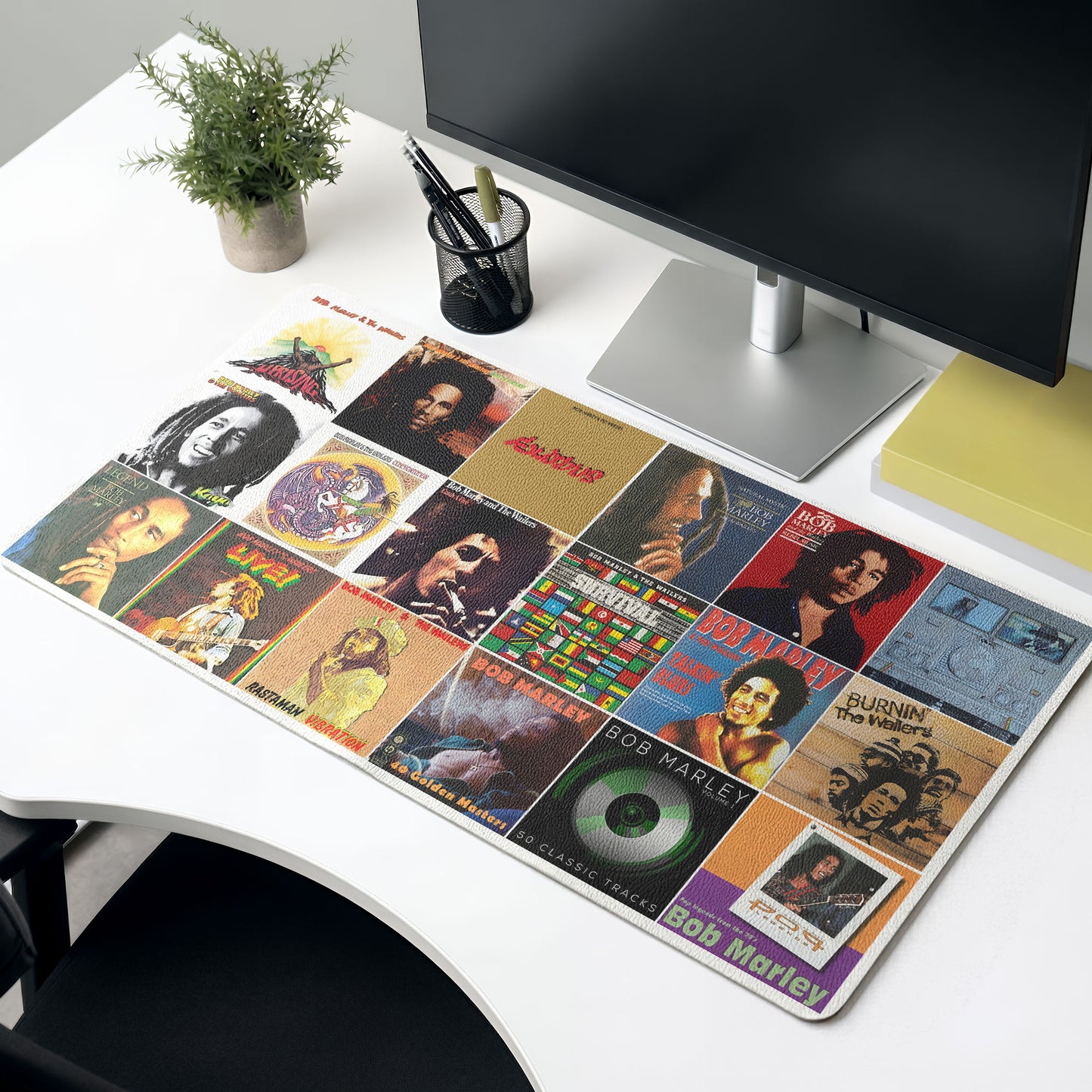 Bob Marley The Wailers Album Collage Print Desk Mat – Non-slip Office Gift Keyboard Pad Birthday Gift For Music Lovers