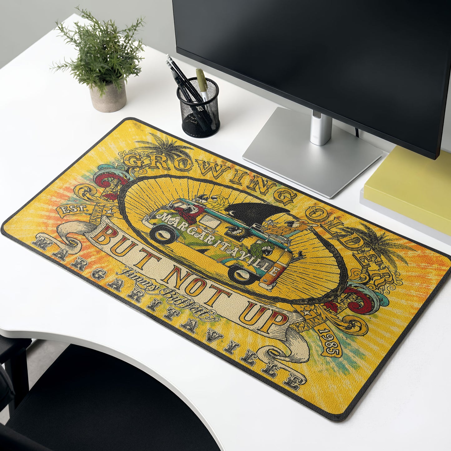Jimmy Buffett Growing Older But Not Up Album Covers Desk Mat – Non-slip Office Gift Keyboard Pad Birthday Gift For Music Lovers