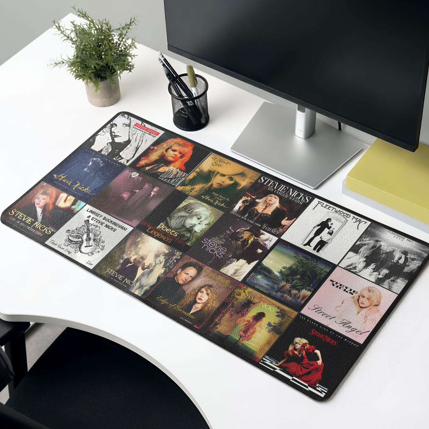 Stevie Nicks Fleetwood Mac Album Covers Collage Desk Mat – Non-slip Office Gift Keyboard Pad Birthday Gift For Music Lovers