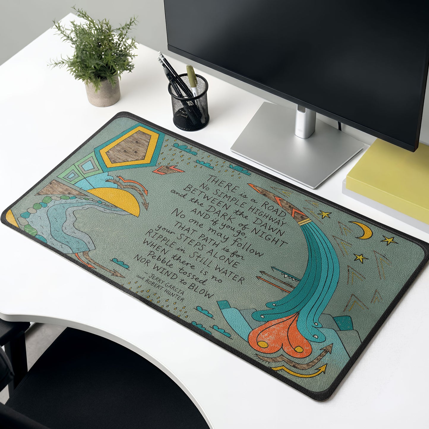Grateful Dead Ripple Lyrics Desk Mat – Non-slip Office Gift Keyboard Pad Birthday Gift For Music Lovers