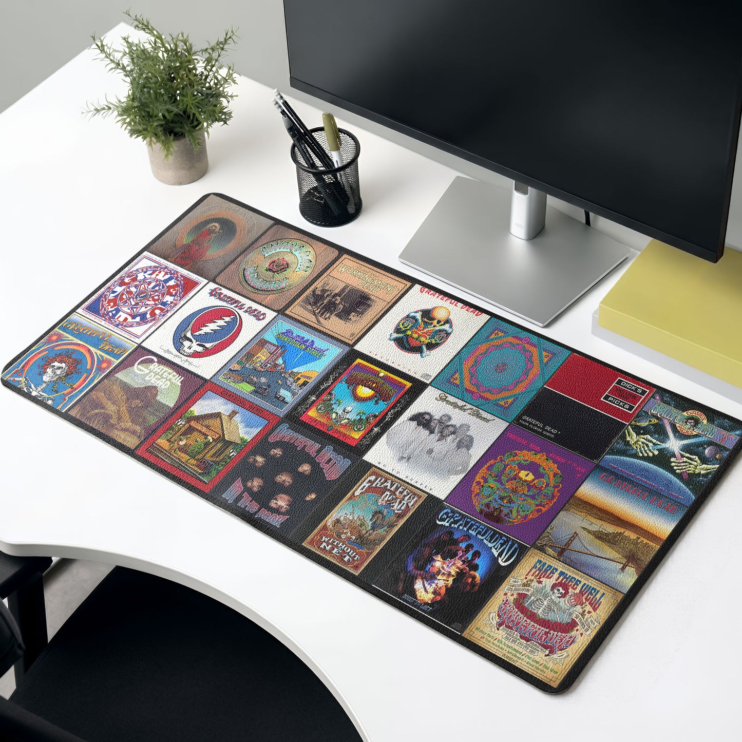 Grateful Dead Album Collage Print Desk Mat – Non-slip Office Gift Keyboard Pad Birthday Gift For Music Lovers