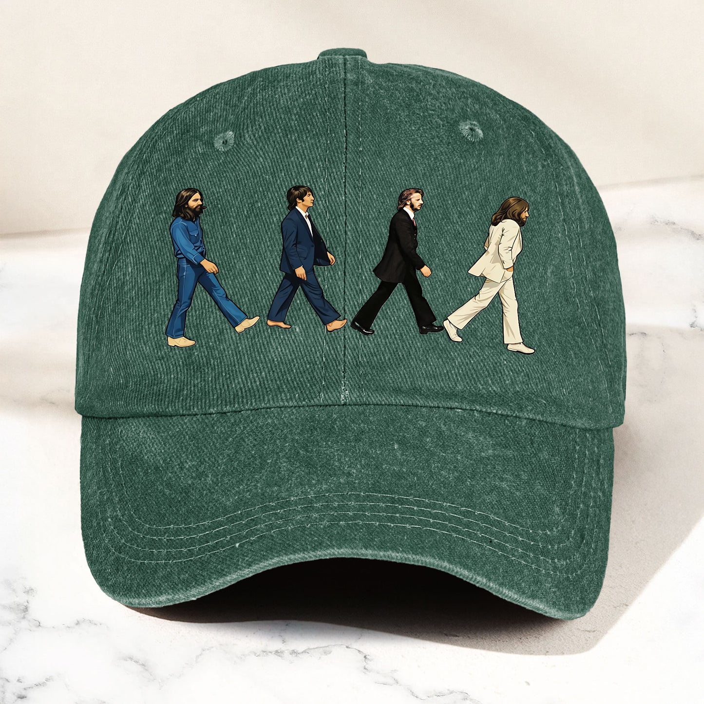 Abbey Road Denim Dad Cap – Iconic Walk Design ( With BOX)