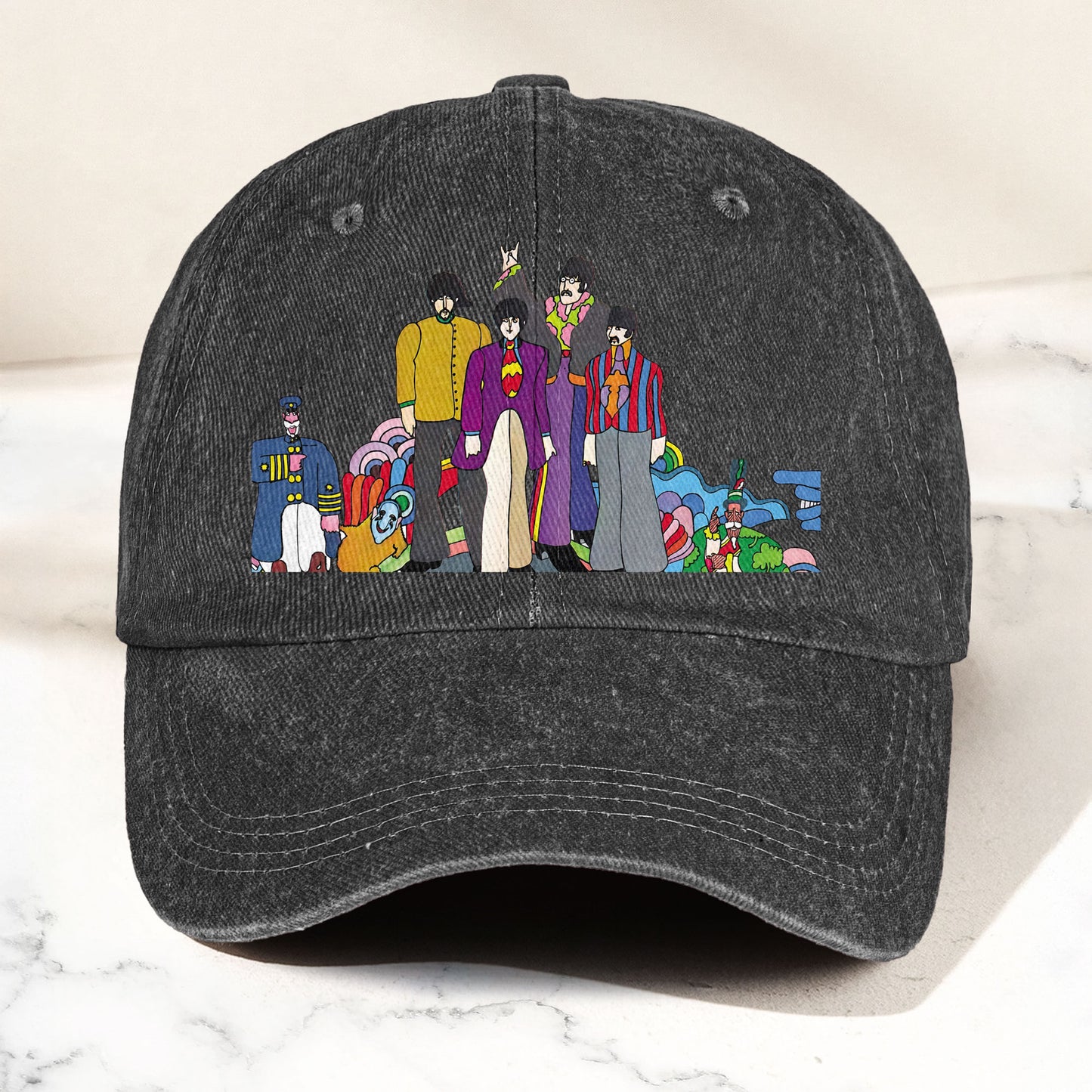 The Beatles Denim Dad Cap – Sgt. Pepper’s Lonely Hearts Club Band Design (With BOX)