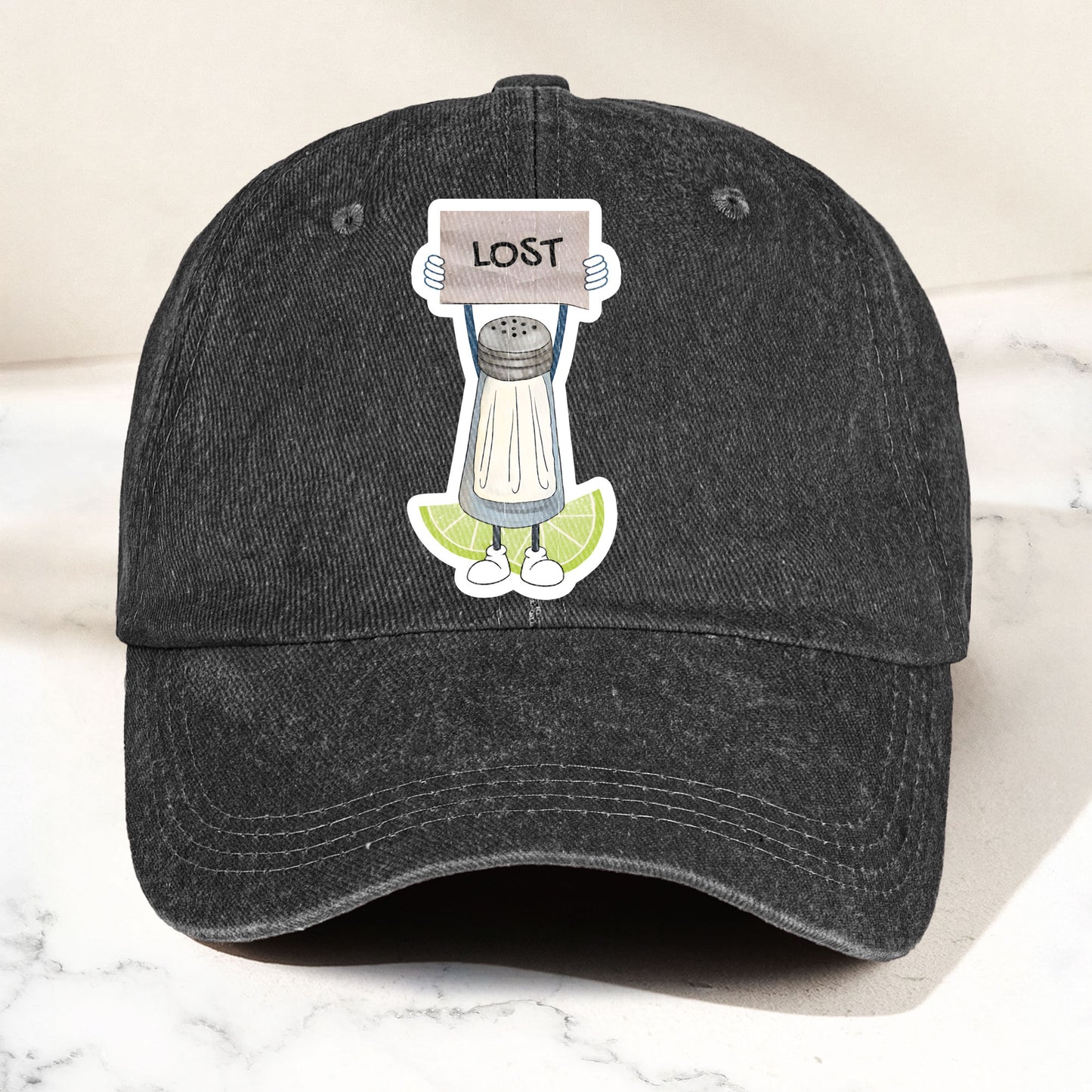 Lost Shaker of Salt Denim Cap – Retro Classic Jimmy Buffett Inspired Dad Hat (With Box)
