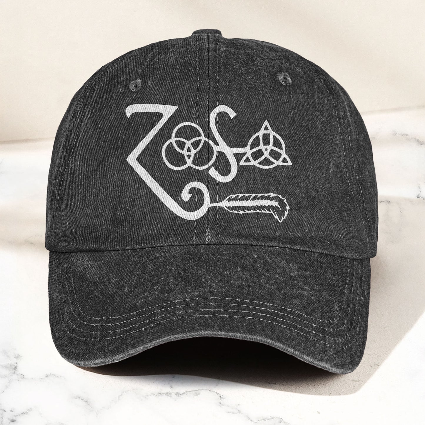 Led Zeppelin Denim Cap – Retro Classic Rock Music Inspired Dad Hat (With Box)