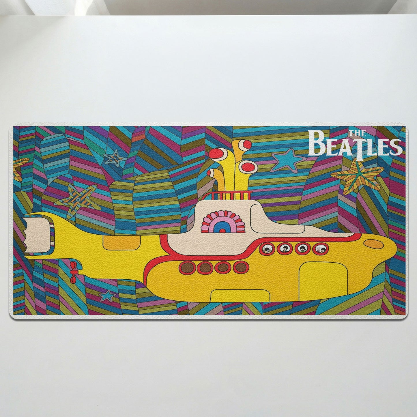 The Beatles Band Cartoon Yellow Submarine Desk Mat – Non-slip Office Gift Keyboard Pad Birthday Gift For Music Lovers