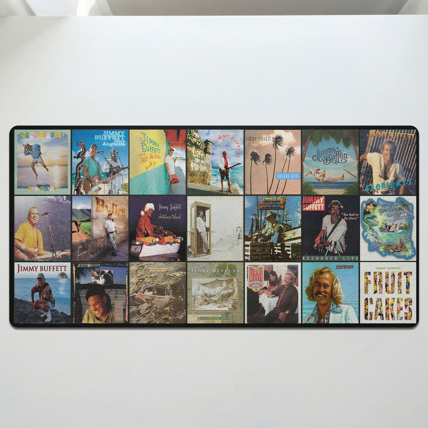 Jimmy Buffett Fruitcakes & Album Art Desk Mat – Non-slip Office Gift Keyboard Pad Birthday Gift For Music Lovers