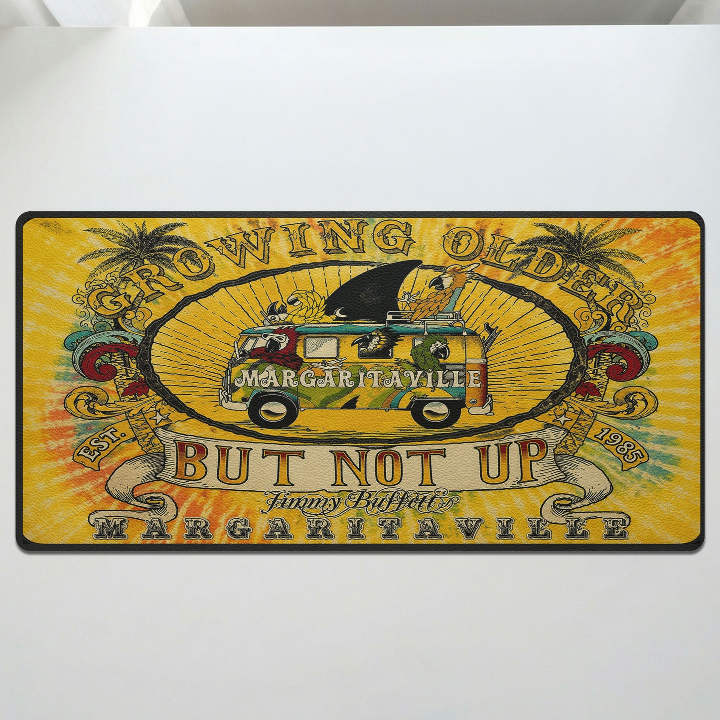Jimmy Buffett Growing Older But Not Up Album Covers Desk Mat – Non-slip Office Gift Keyboard Pad Birthday Gift For Music Lovers